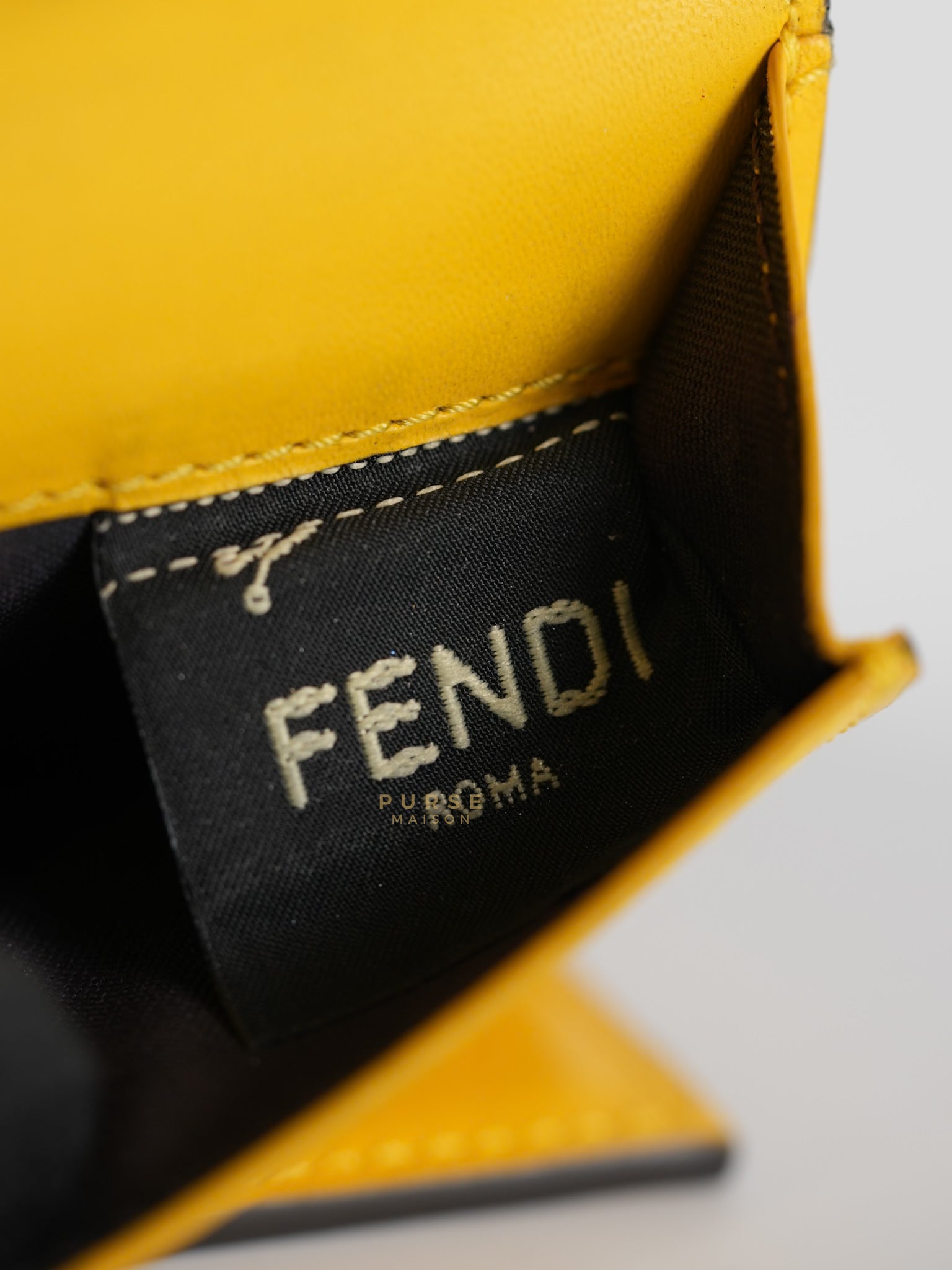 Roma Trifold Wallet in Yellow & Blue | Purse Maison Luxury Bags Shop