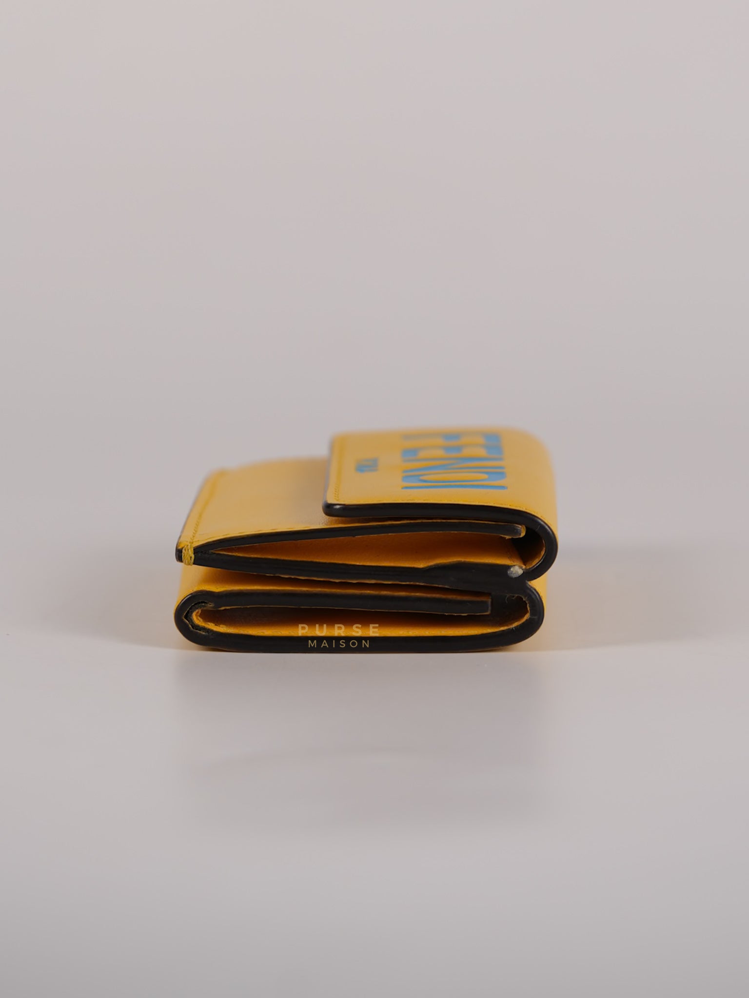 Roma Trifold Wallet in Yellow & Blue | Purse Maison Luxury Bags Shop