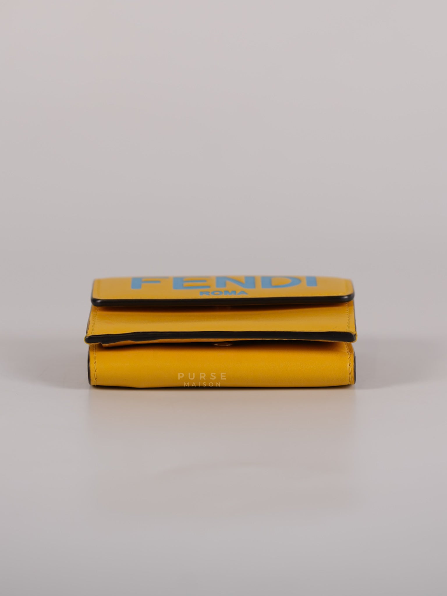 Roma Trifold Wallet in Yellow & Blue | Purse Maison Luxury Bags Shop