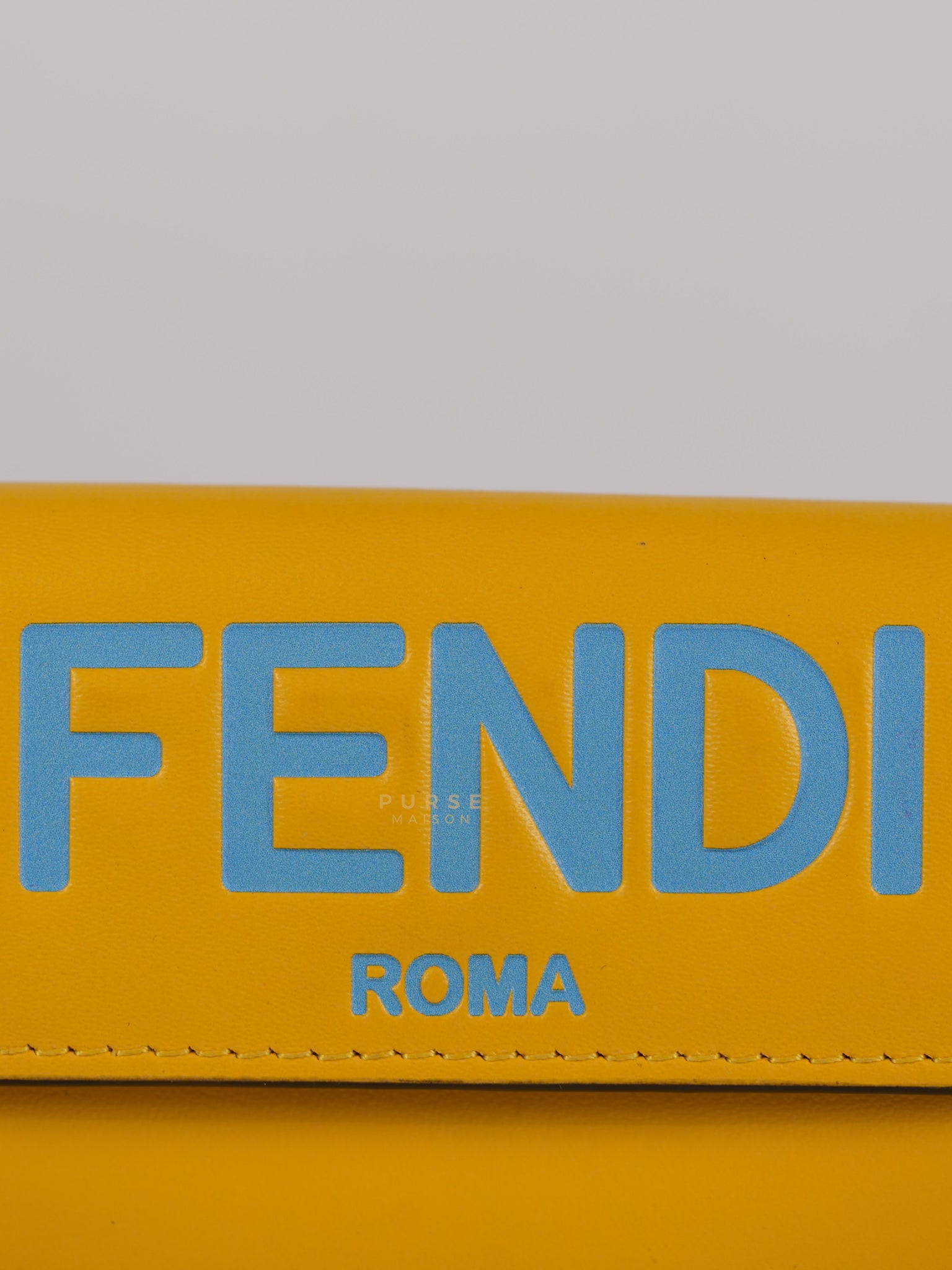 Roma Trifold Wallet in Yellow & Blue | Purse Maison Luxury Bags Shop