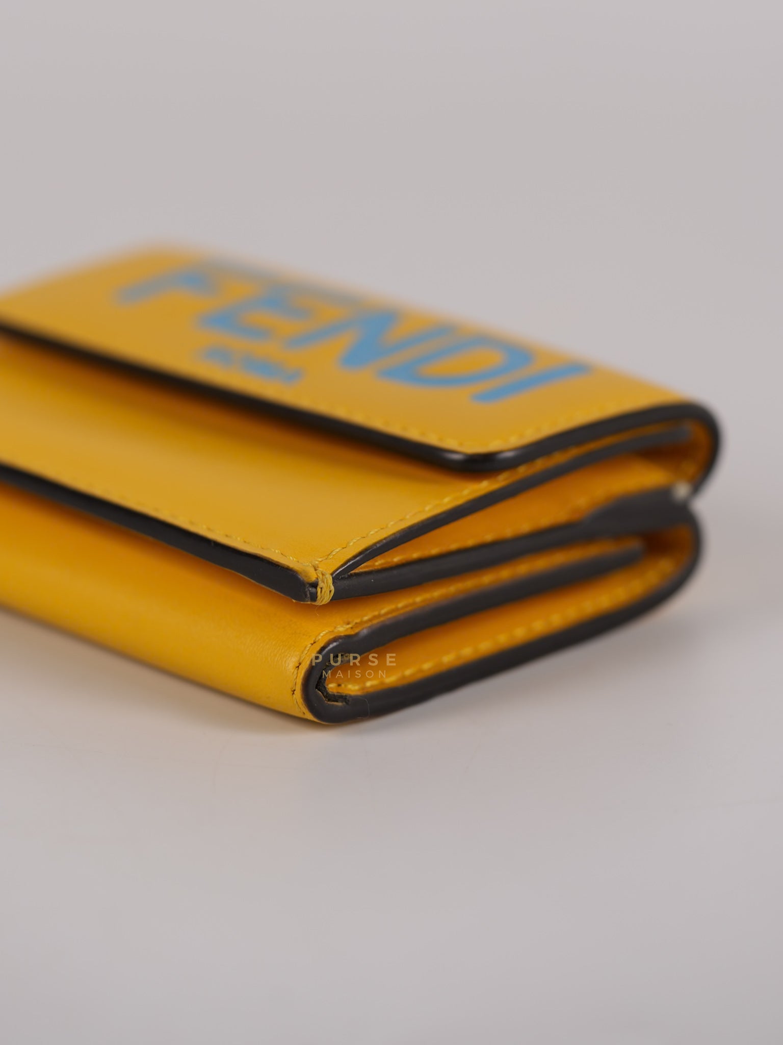 Roma Trifold Wallet in Yellow & Blue | Purse Maison Luxury Bags Shop