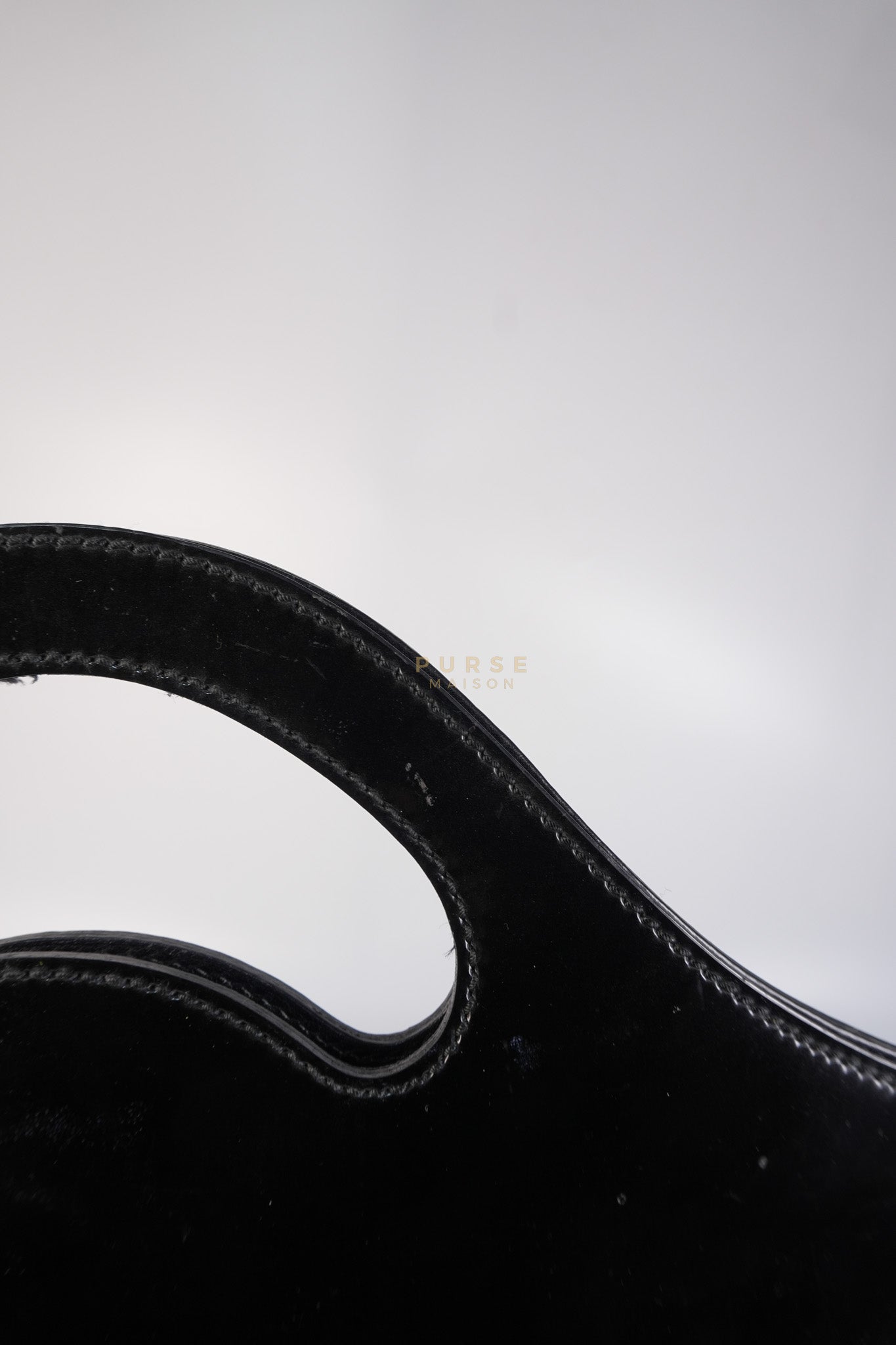 Romy Tote Bag in Black Patent Leather | Purse Maison Luxury Bags Shop