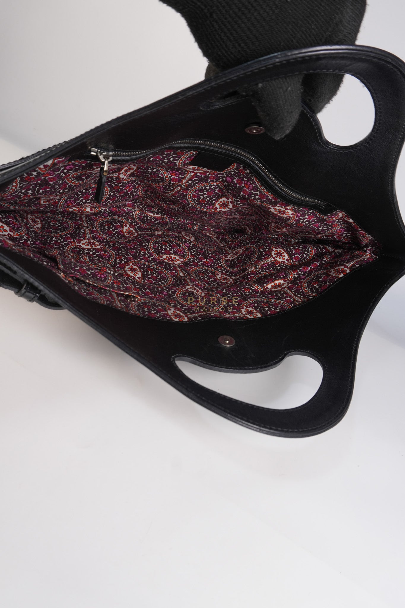 Romy Tote Bag in Black Patent Leather | Purse Maison Luxury Bags Shop