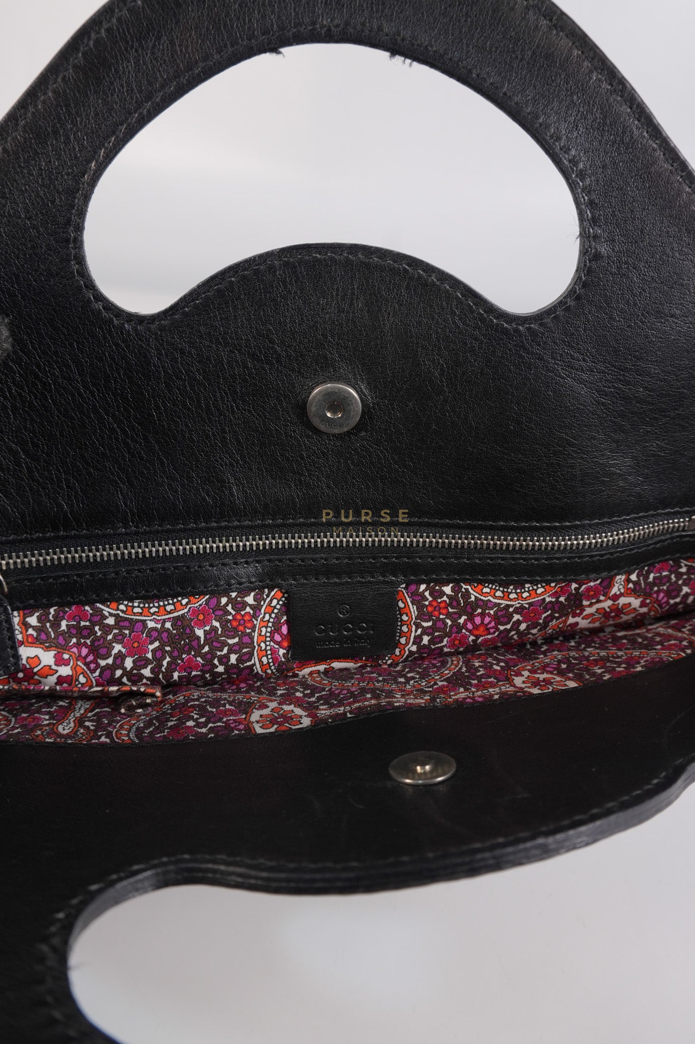 Romy Tote Bag in Black Patent Leather | Purse Maison Luxury Bags Shop