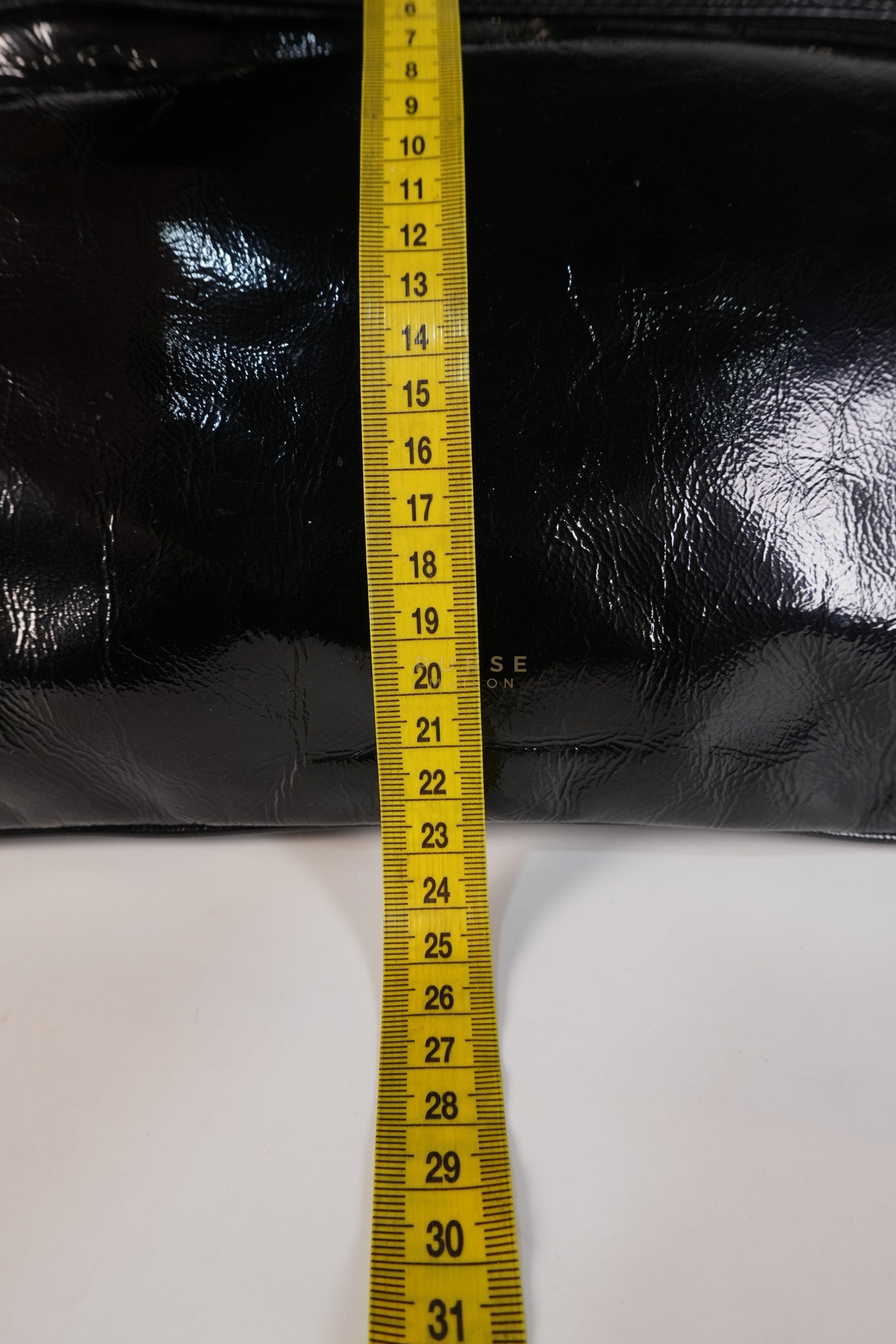 Romy Tote Bag in Black Patent Leather | Purse Maison Luxury Bags Shop