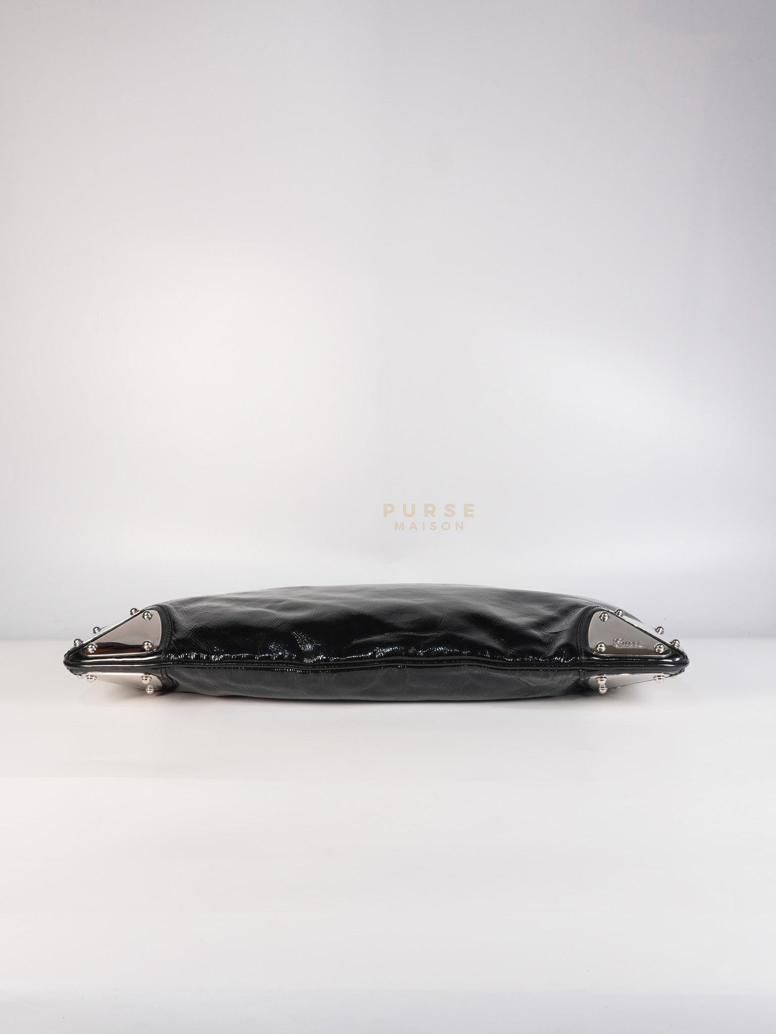 Romy Tote Bag in Black Patent Leather | Purse Maison Luxury Bags Shop