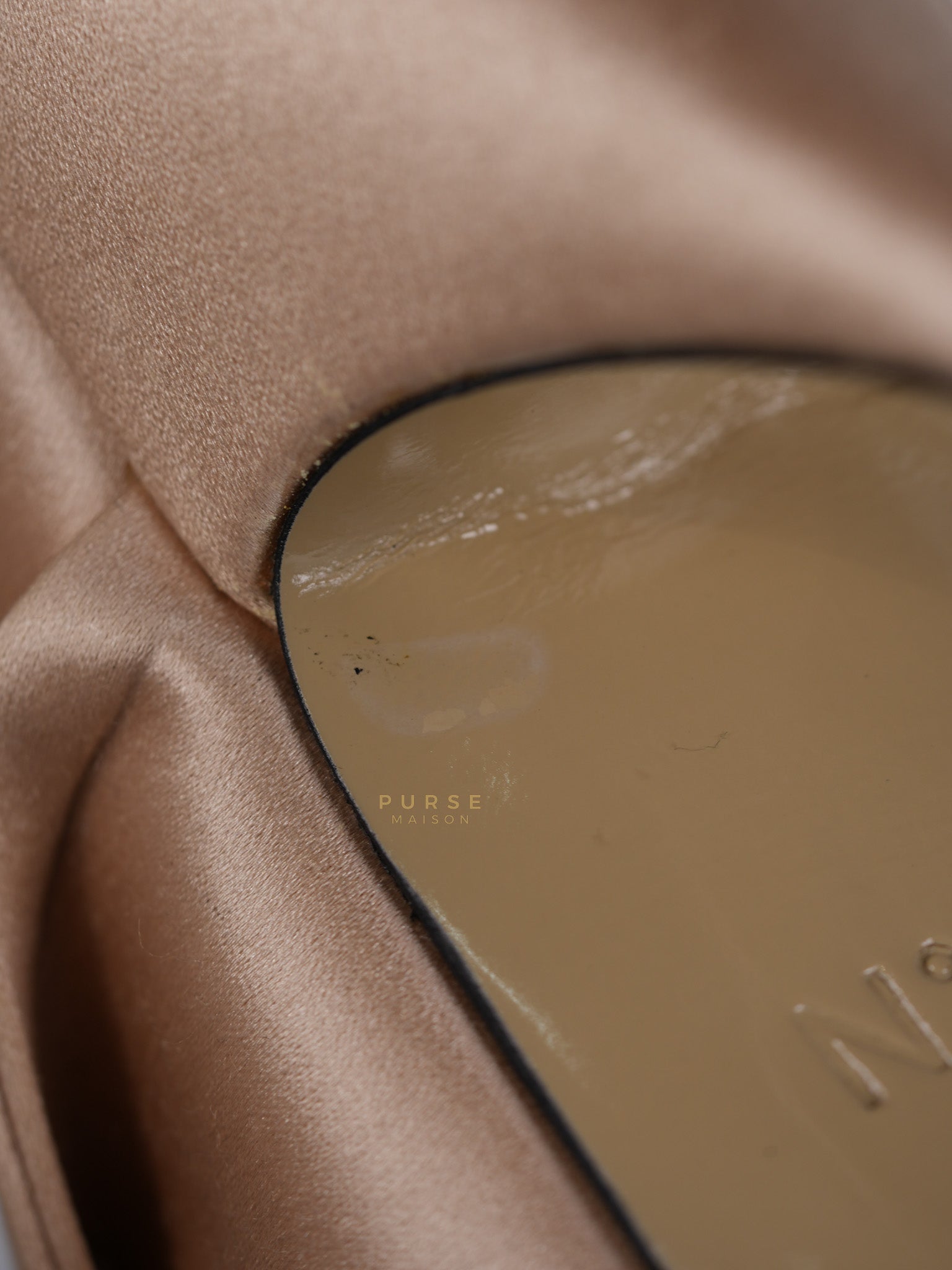 Ronny Pleated Crystal Heels in Cipria Size 35 EU (22 cm) | Purse Maison Luxury Bags Shop