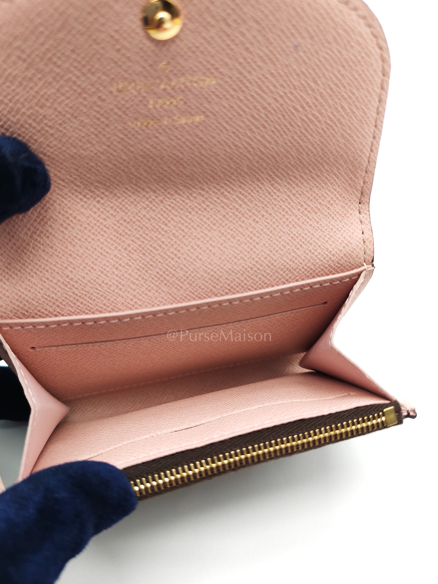 Rosalie in Monogram Canvas with Rose Ballerine interior Wallet | Purse Maison Luxury Bags Shop