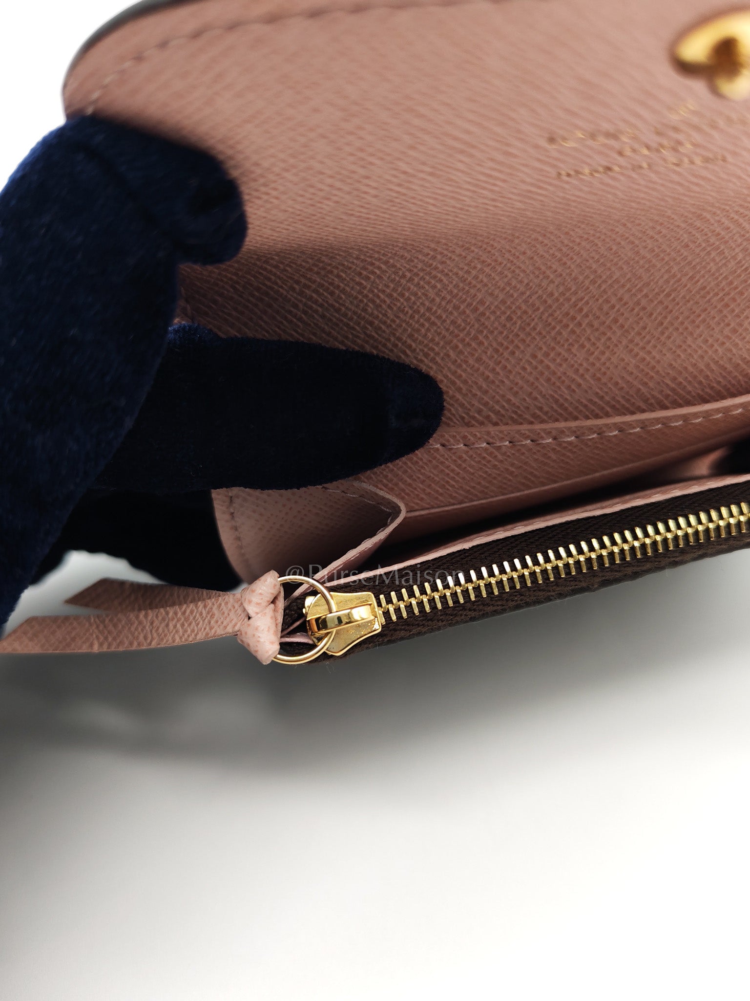 Rosalie in Monogram Canvas with Rose Ballerine interior Wallet | Purse Maison Luxury Bags Shop