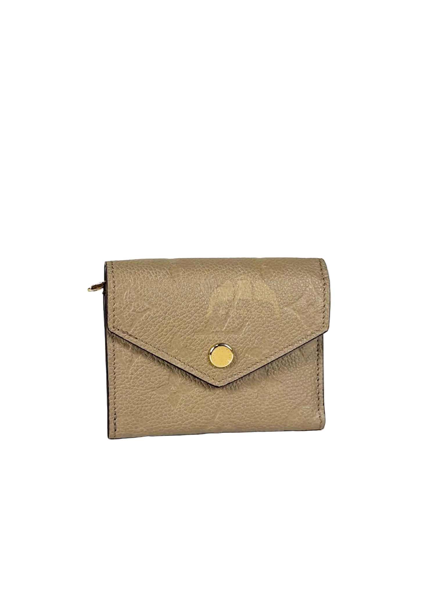 Rosalie Wallet in Tourterelle Monogram Empreinte Leather (Microchip) | Purse Maison Luxury Bags Shop