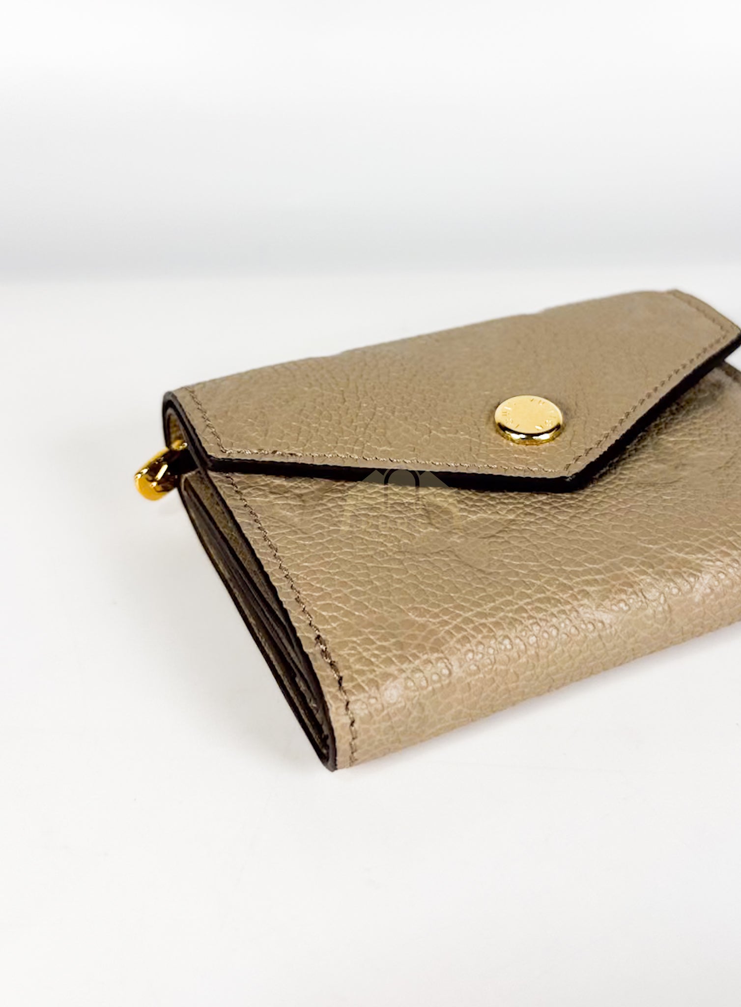 Rosalie Wallet in Tourterelle Monogram Empreinte Leather (Microchip) | Purse Maison Luxury Bags Shop