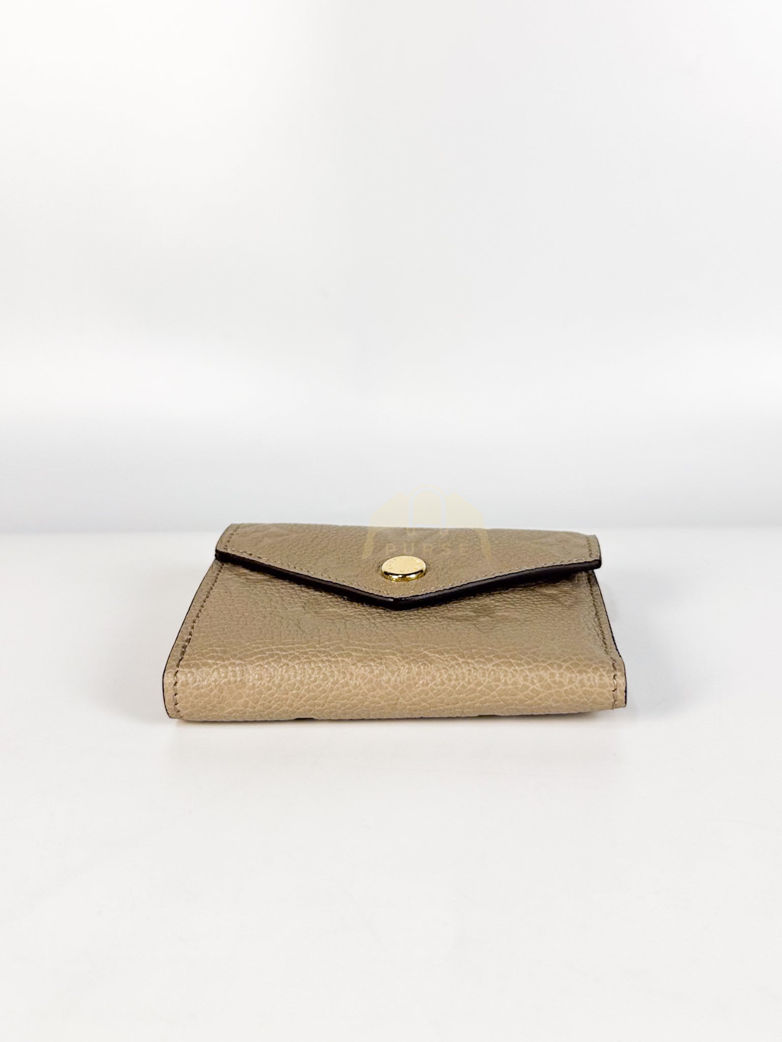 Rosalie Wallet in Tourterelle Monogram Empreinte Leather (Microchip) | Purse Maison Luxury Bags Shop