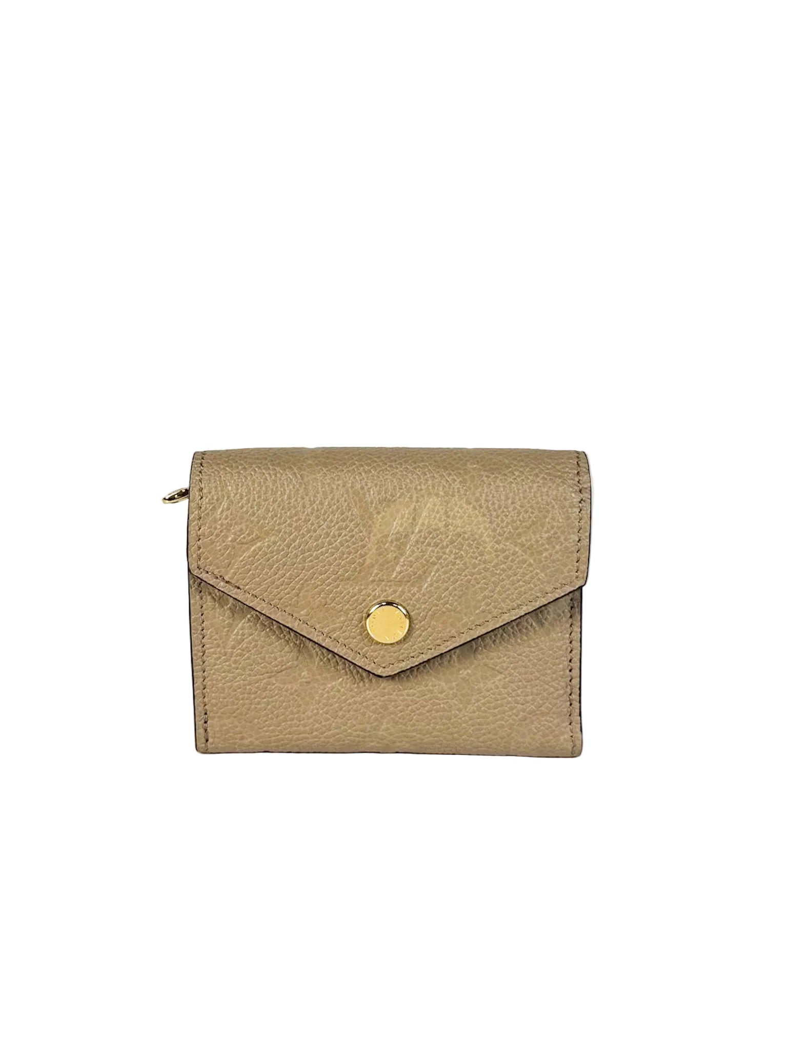 Rosalie Wallet in Tourterelle Monogram Empreinte Leather (Microchip) | Purse Maison Luxury Bags Shop