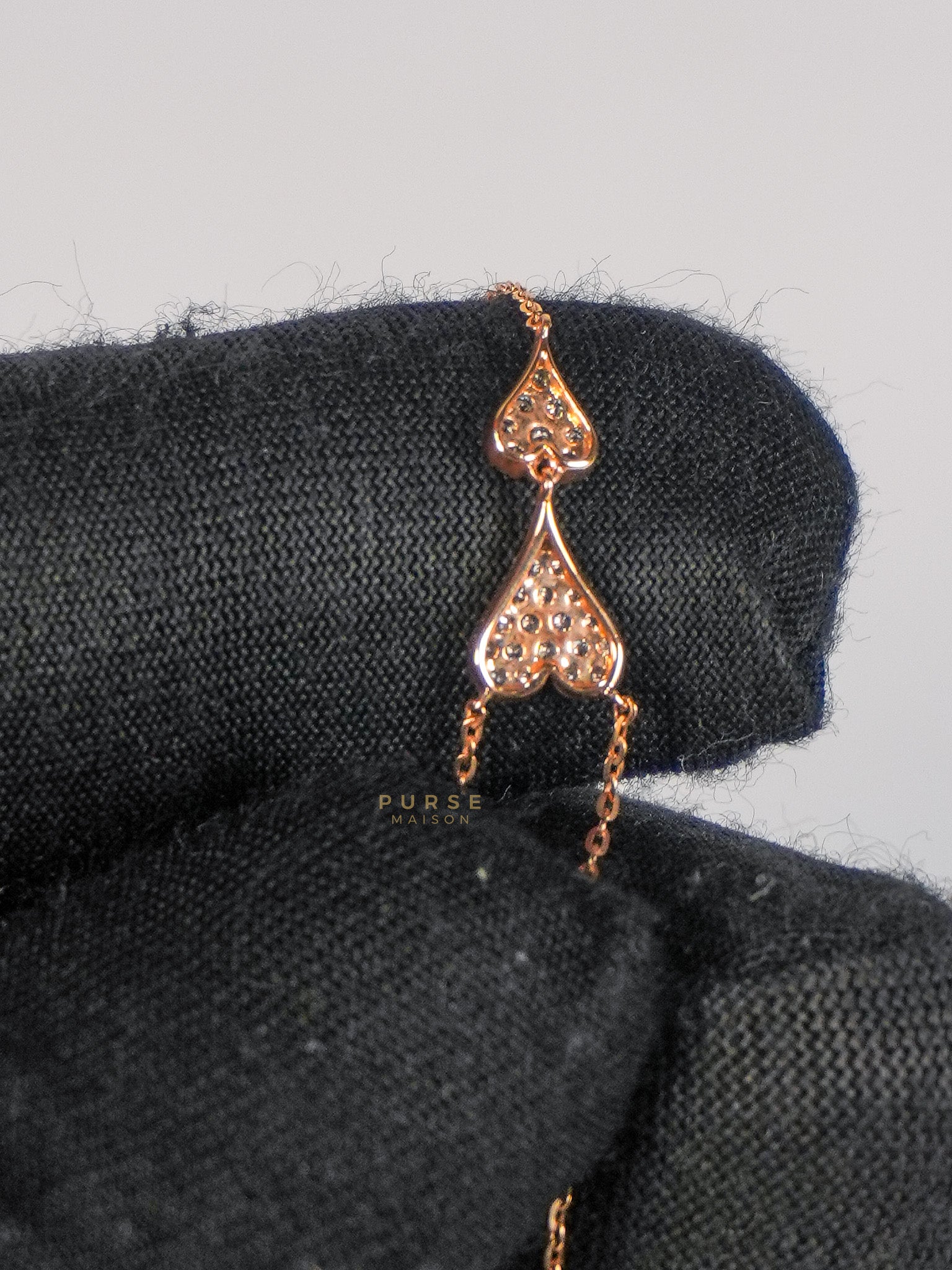 Rose Gold /18kt (750) 0.22 Carat Natural Diamond Pendant Necklace 1.53 grams | Purse Maison Luxury Bags Shop