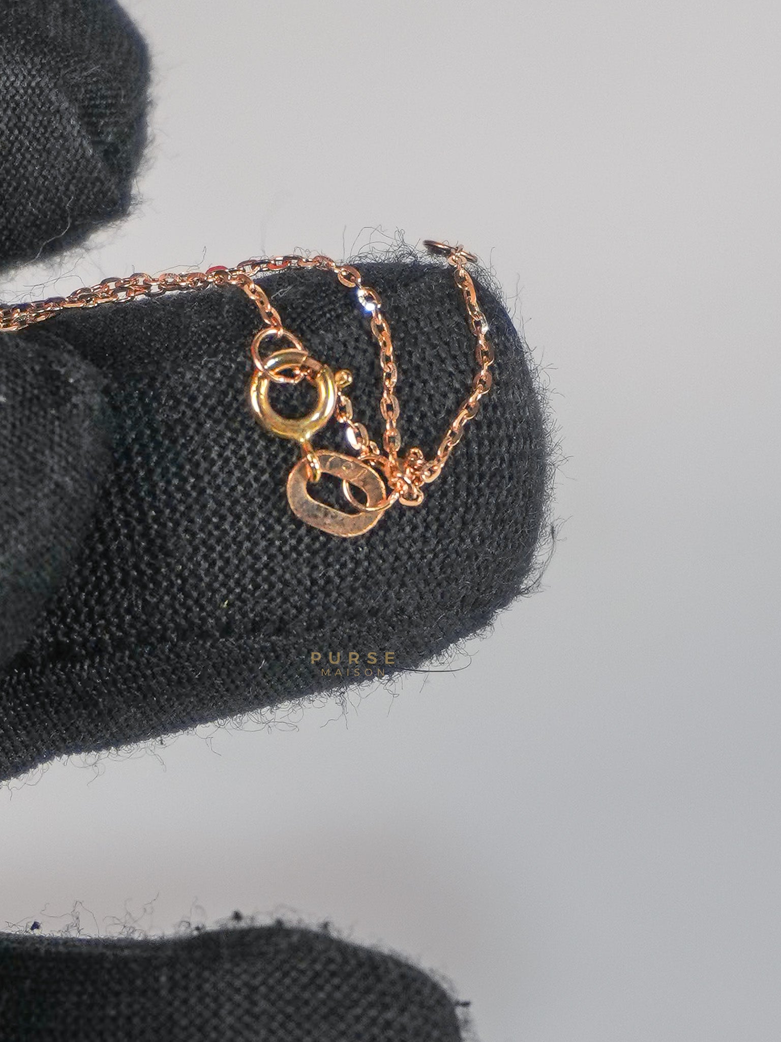 Rose Gold /18kt (750) 0.22 Carat Natural Diamond Pendant Necklace 1.53 grams | Purse Maison Luxury Bags Shop