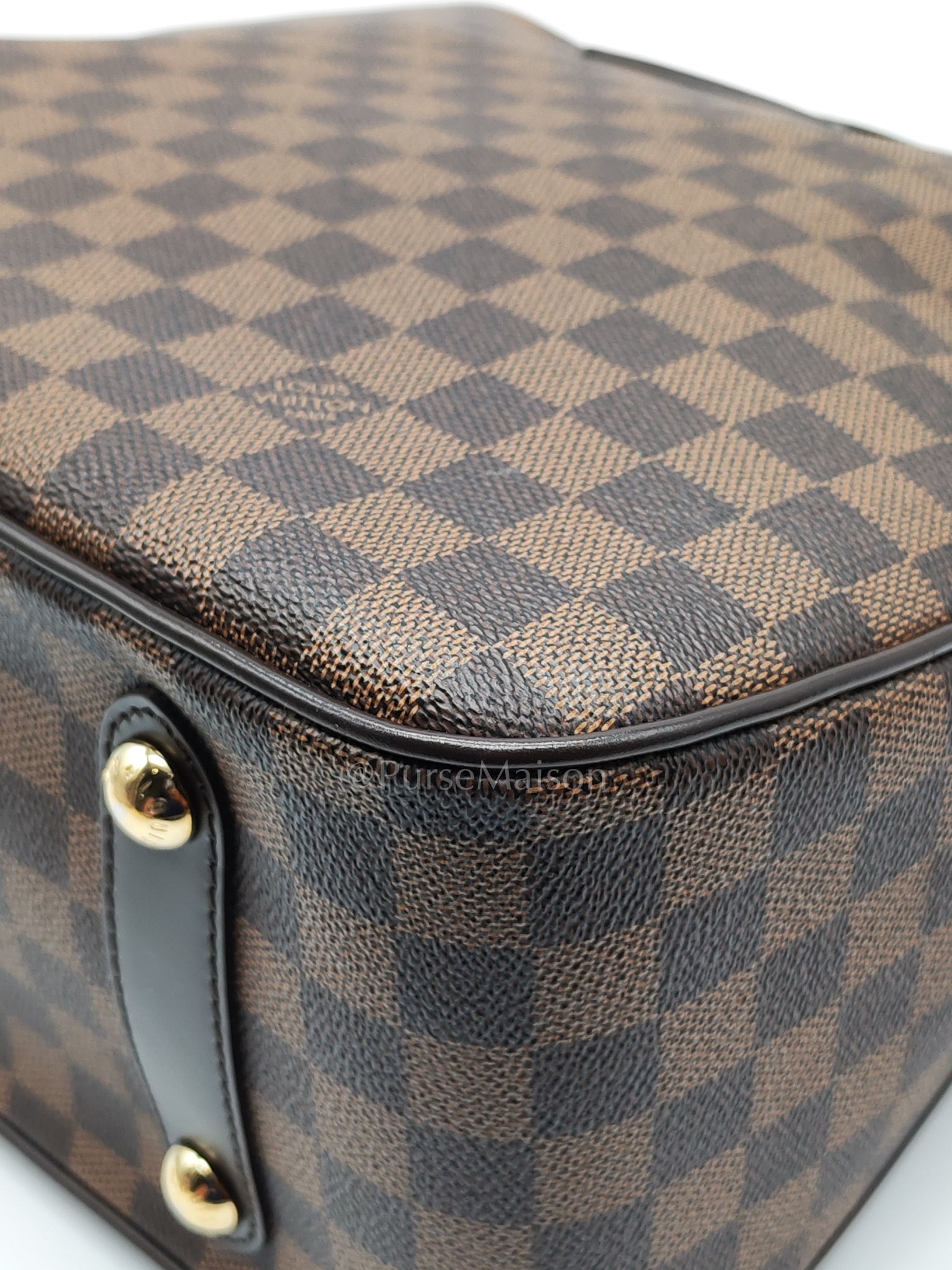 Roseberry Cabas in Damier Ebene Canvas Shoulder Bag (Date Code: AR1122) | Purse Maison Luxury Bags Shop
