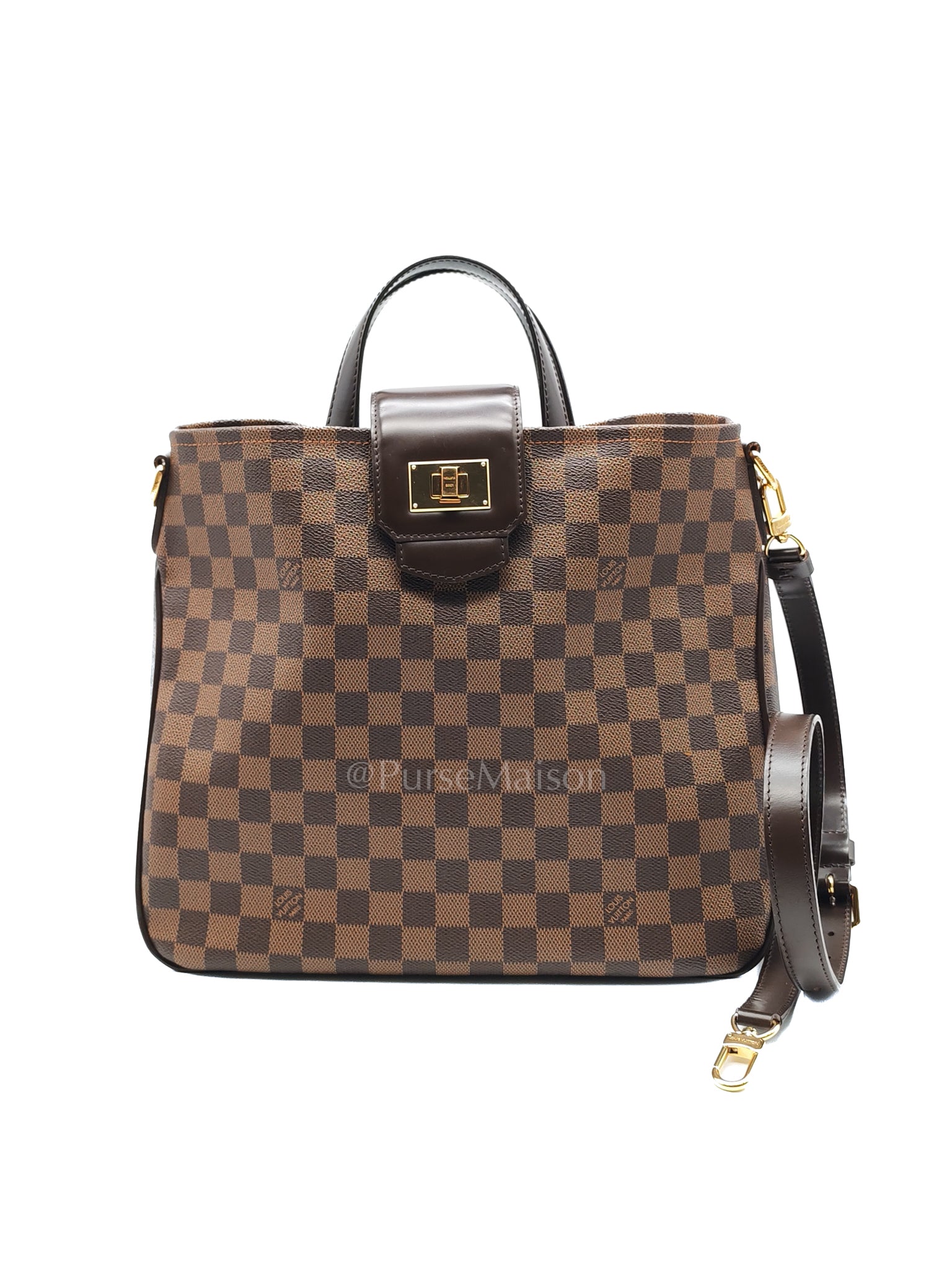 Roseberry Cabas in Damier Ebene Canvas Shoulder Bag (Date Code: AR1122) | Purse Maison Luxury Bags Shop