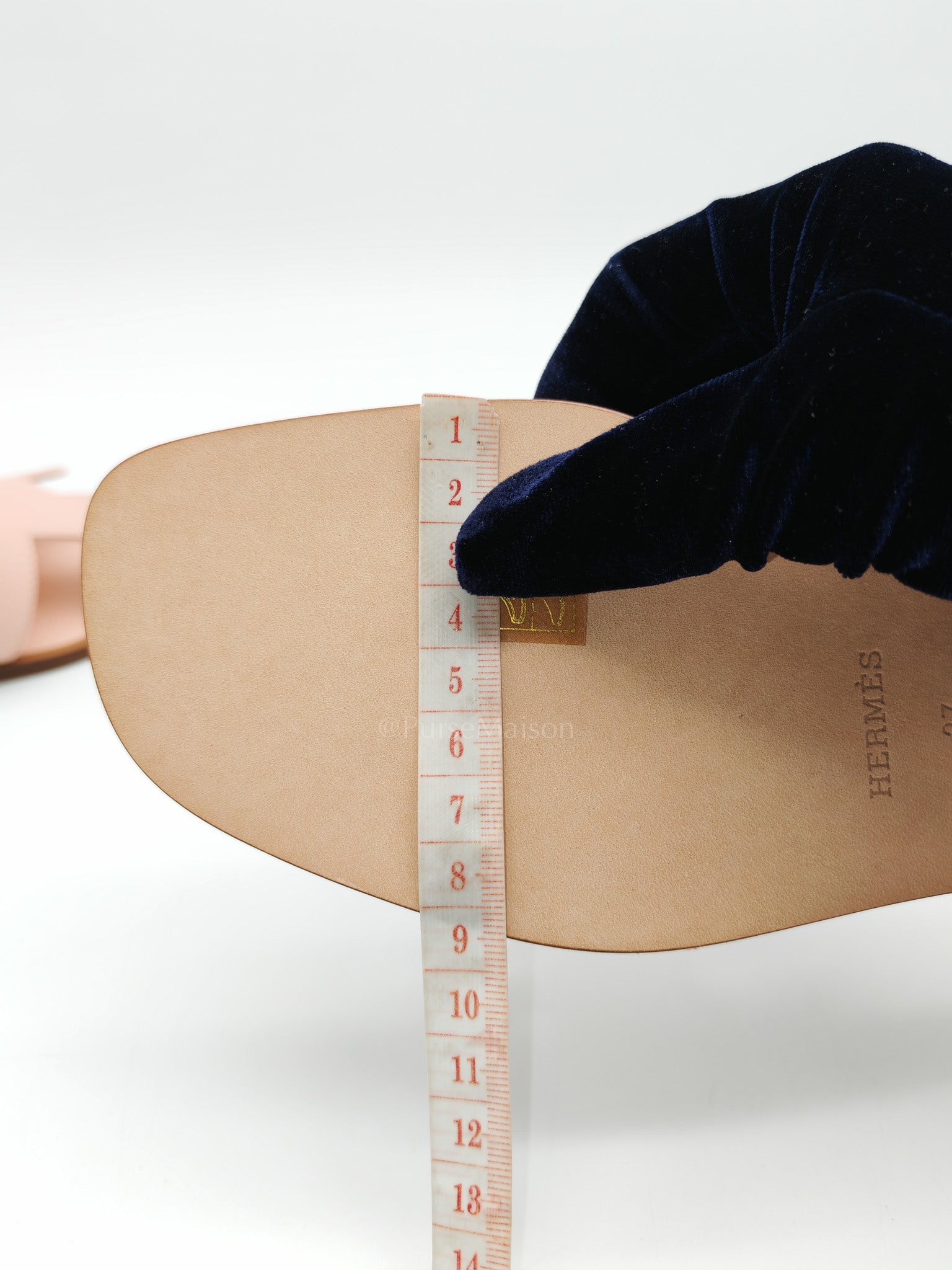 Oran Sandals in Rose Pale Epsom Leather Size 37 EU (23.5 cm)