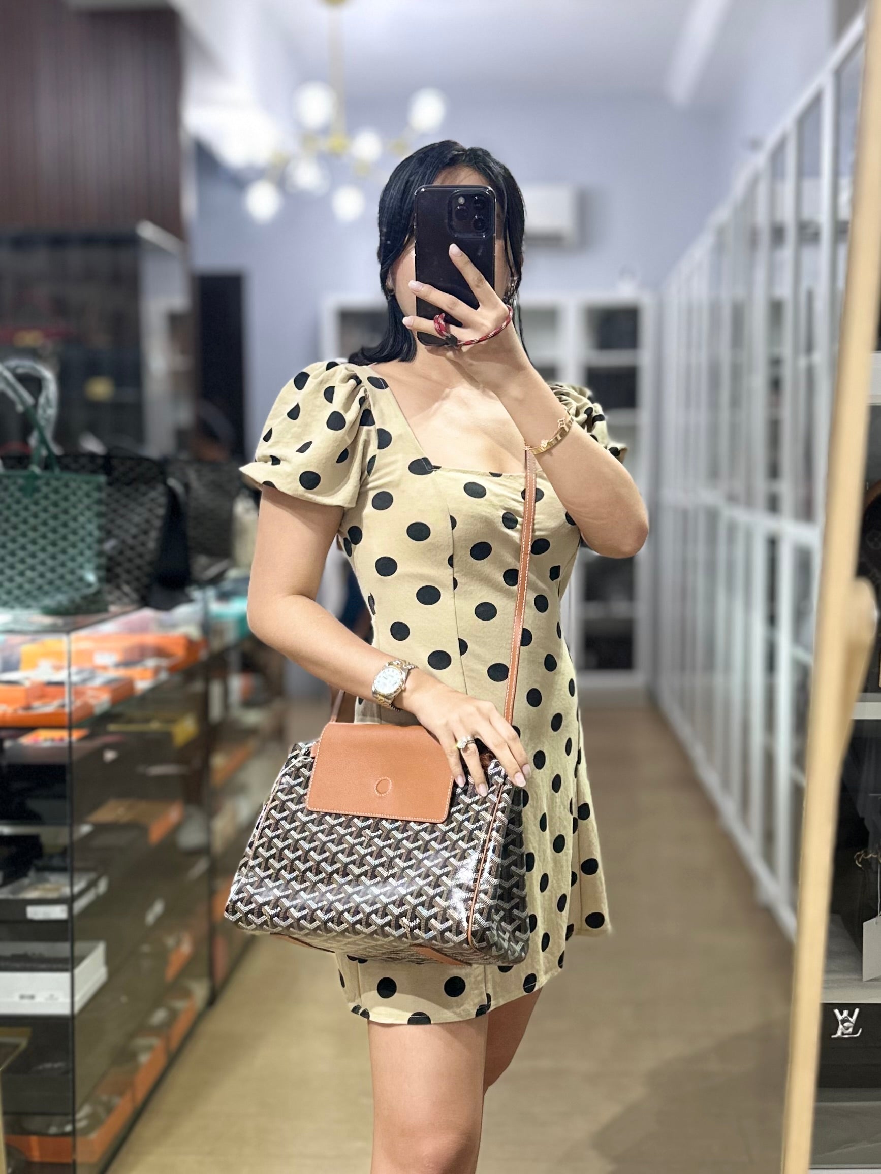Rouette PM Bag Black/Tan (Noir et Naturel) | Purse Maison Luxury Bags Shop