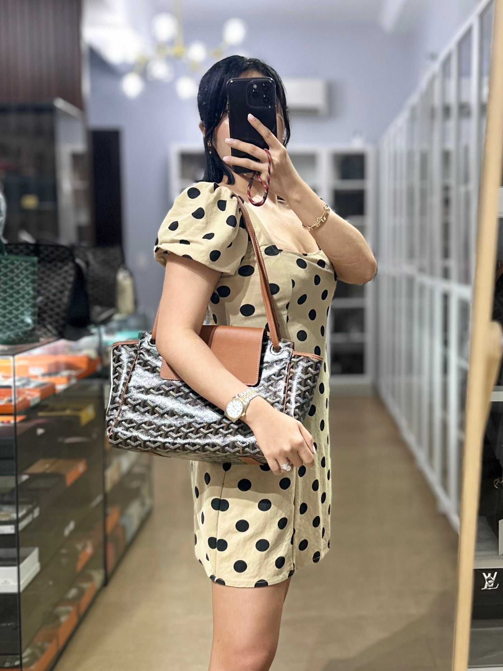 Rouette PM Bag Black/Tan (Noir et Naturel) | Purse Maison Luxury Bags Shop