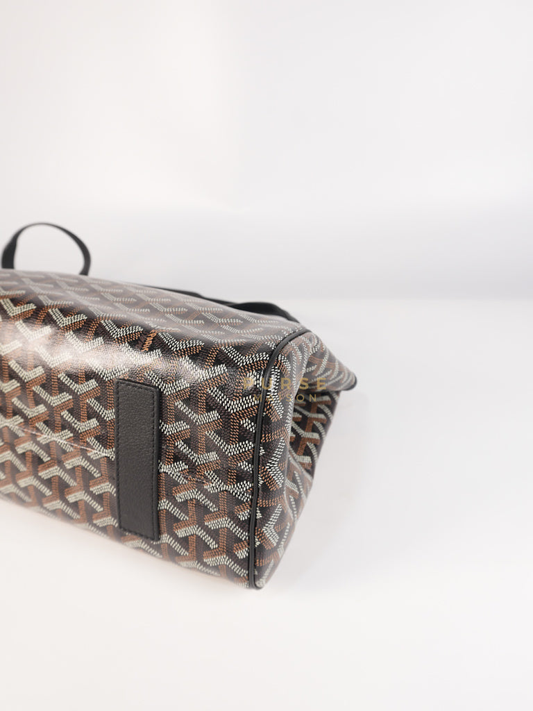 Rouette PM Bag in Black Goyardine Canvas | Purse Maison Luxury Bags Shop