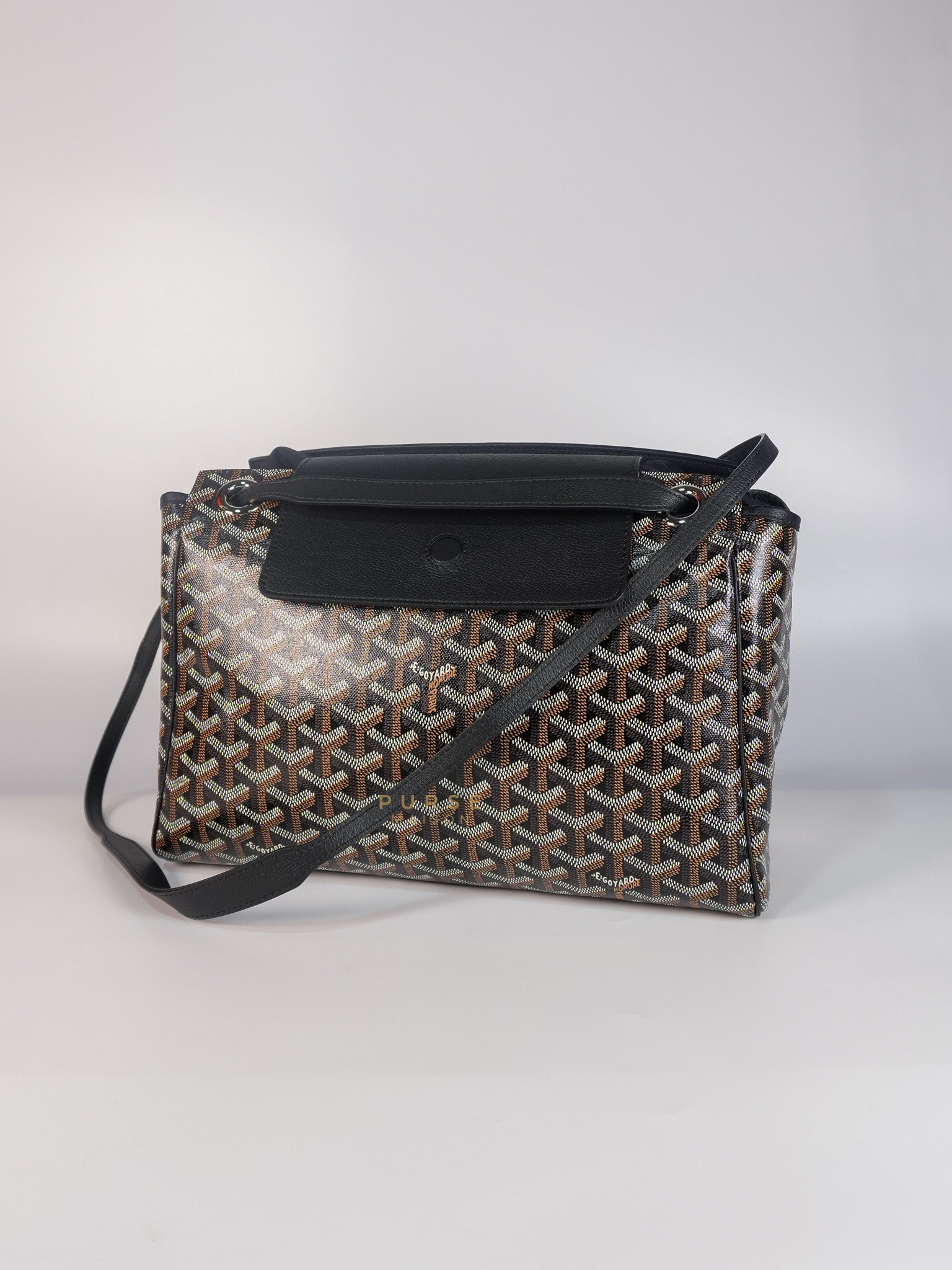 Rouette PM Bag in Black Goyardine Canvas | Purse Maison Luxury Bags Shop