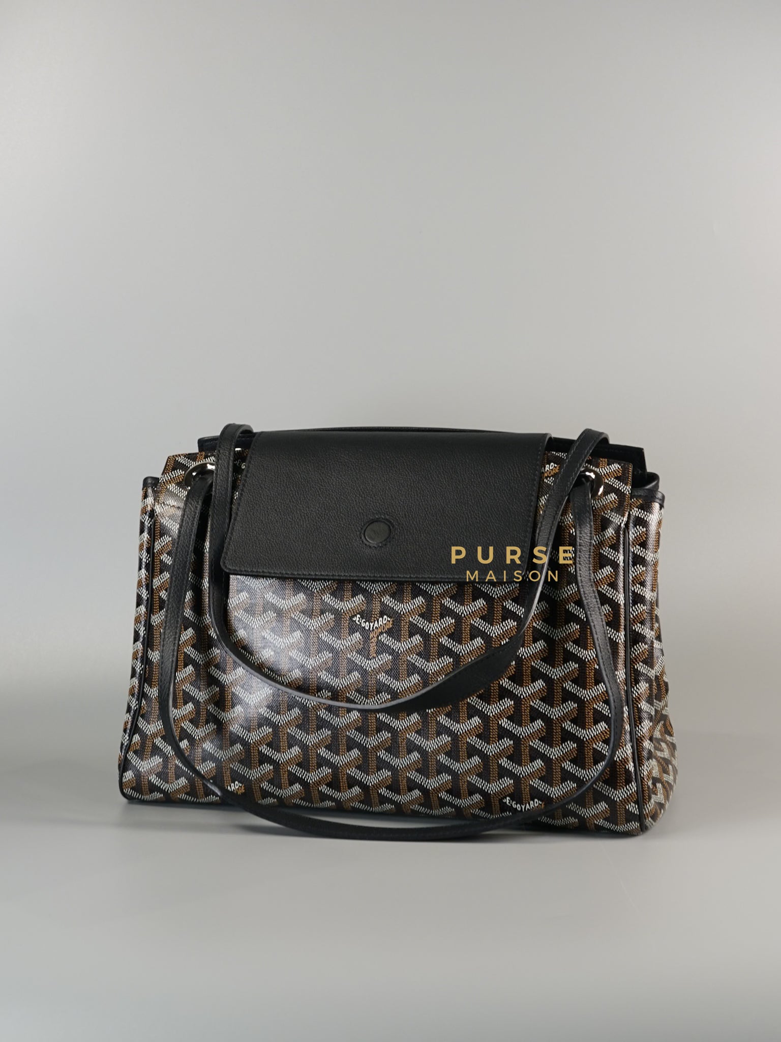 Rouette PM in Black Goyardine Canvas Tote Bag | Purse Maison Luxury Bags Shop