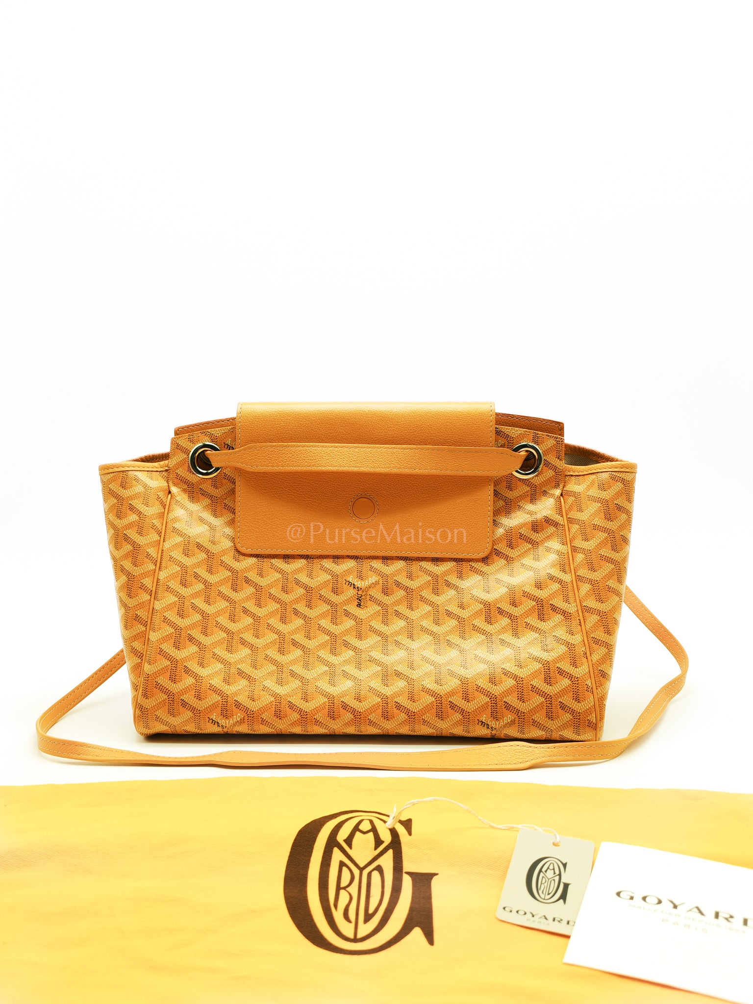 Rouette PM Jaune in Goyardine Canvas Tote Bag | Purse Maison Luxury Bags Shop