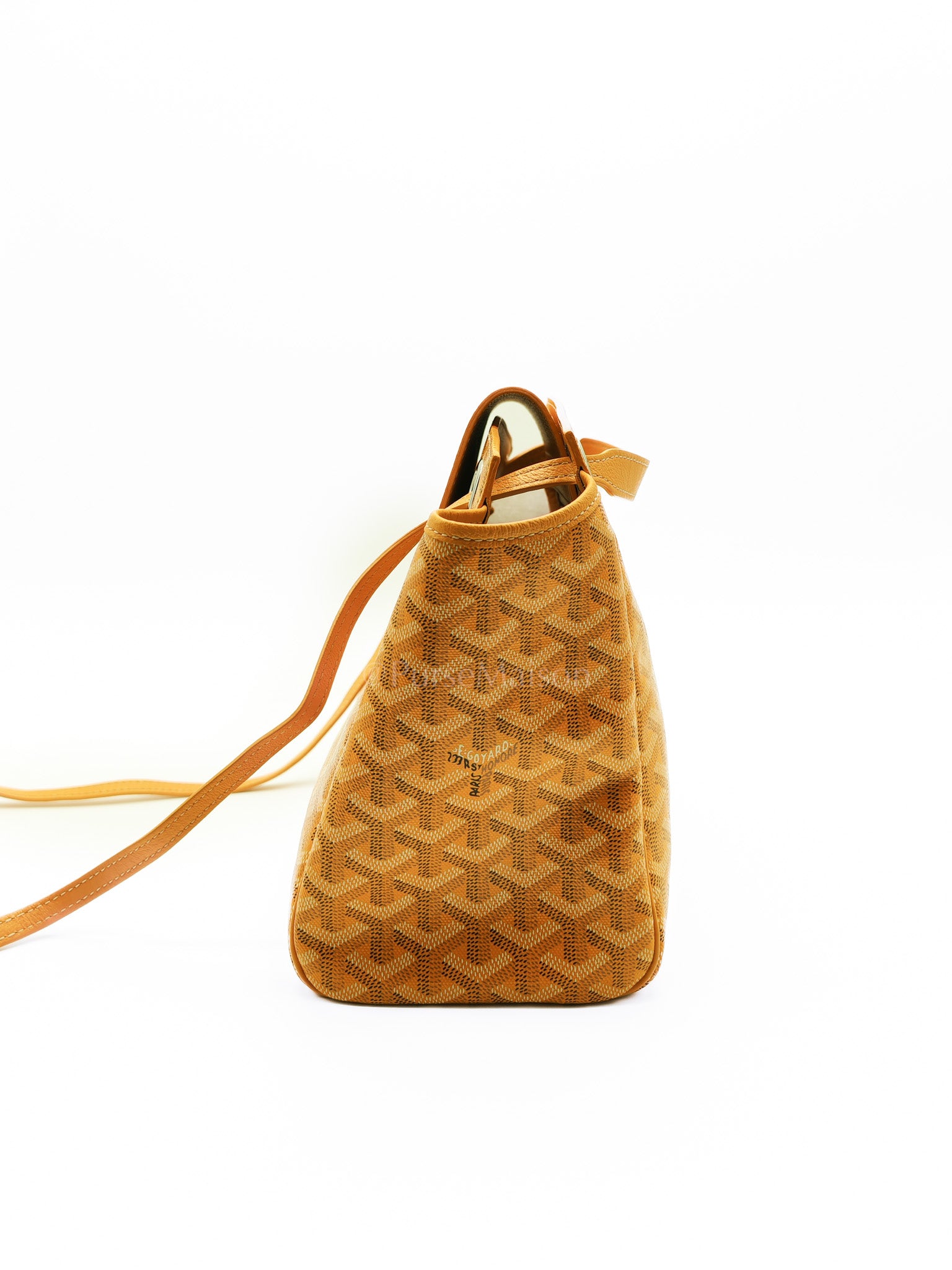 Rouette PM Jaune in Goyardine Canvas Tote Bag | Purse Maison Luxury Bags Shop