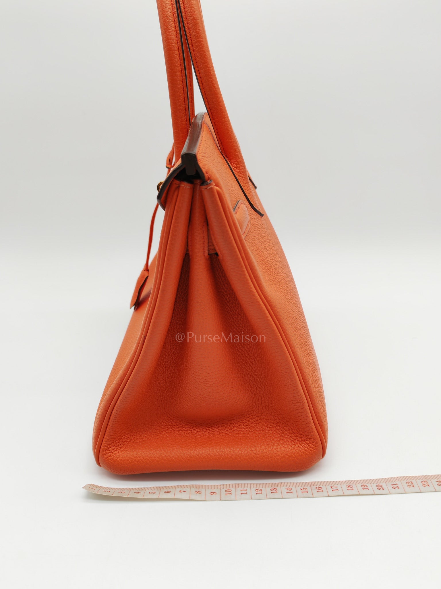 Birkin 30 in Poppy Orange Togo Leather & Gold Hardware Stamp A (2017)