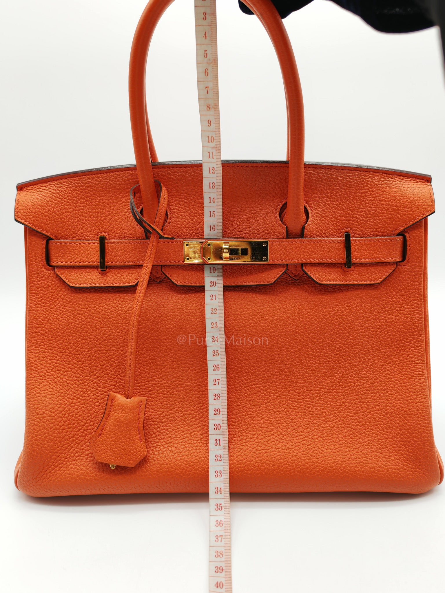 Birkin 30 in Poppy Orange Togo Leather & Gold Hardware Stamp A (2017)