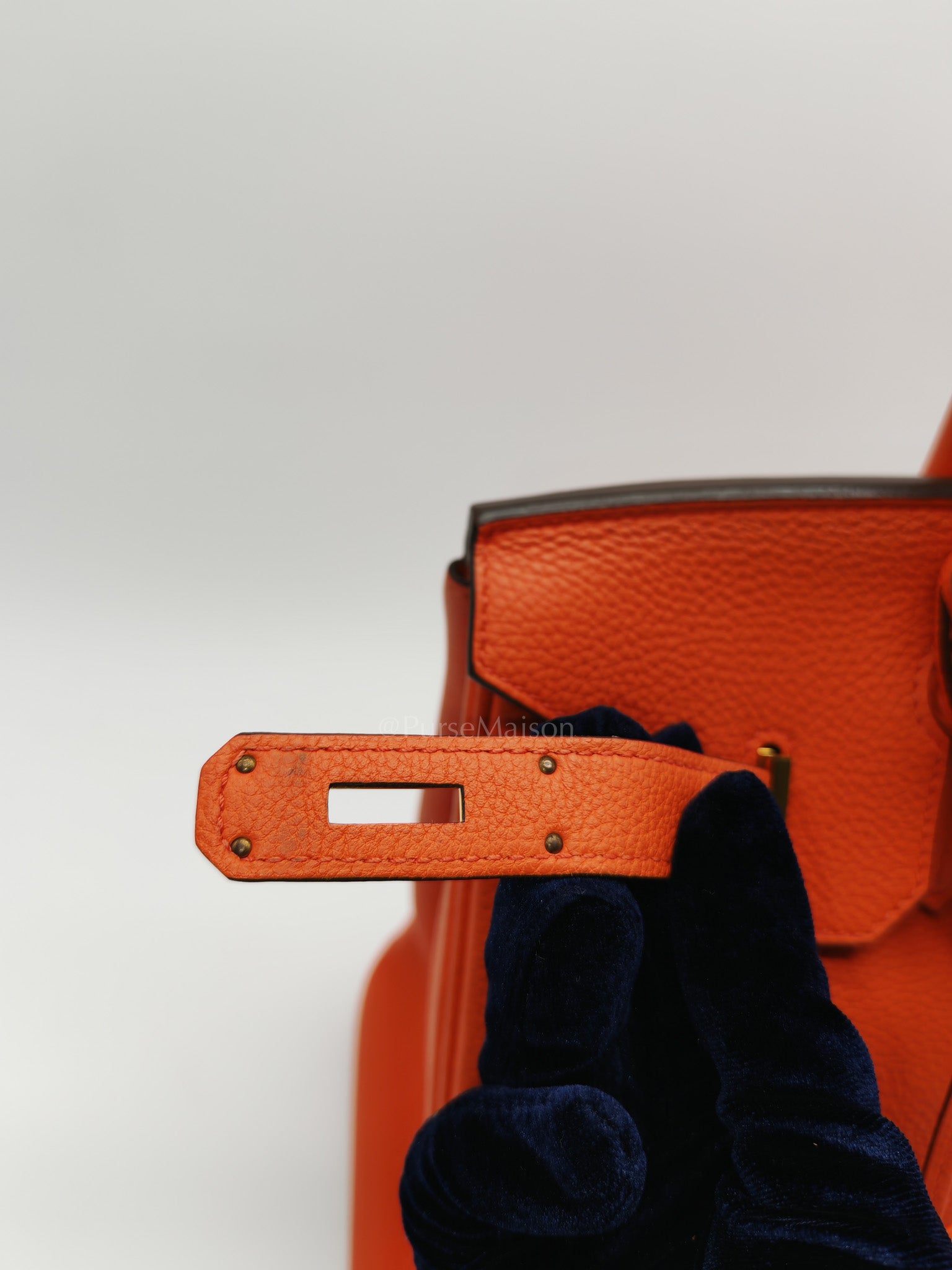 Birkin 30 in Poppy Orange Togo Leather & Gold Hardware Stamp A (2017)
