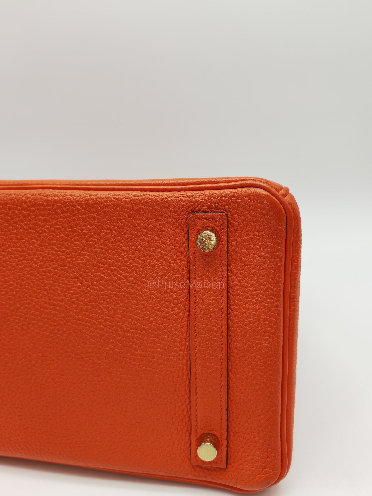 Birkin 30 in Poppy Orange Togo Leather & Gold Hardware Stamp A (2017)