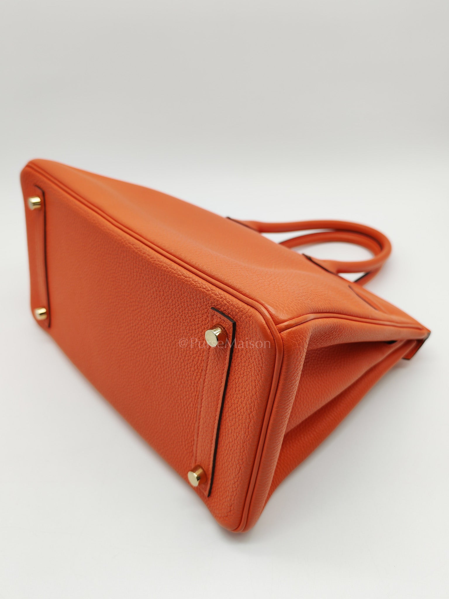 Birkin 30 in Poppy Orange Togo Leather & Gold Hardware Stamp A (2017)