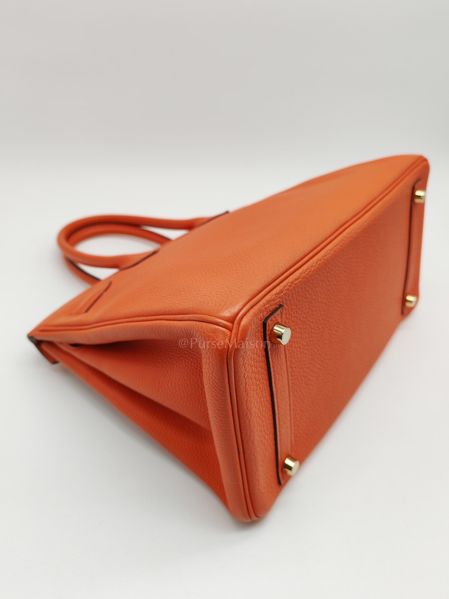Birkin 30 in Poppy Orange Togo Leather & Gold Hardware Stamp A (2017)