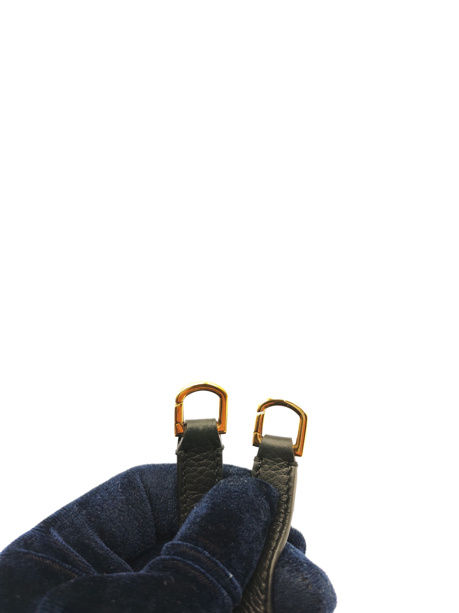 Roulis Mini Noir/Black Ostrich Leather in Gold Hardware Stamp Z(2021) | Purse Maison Luxury Bags Shop
