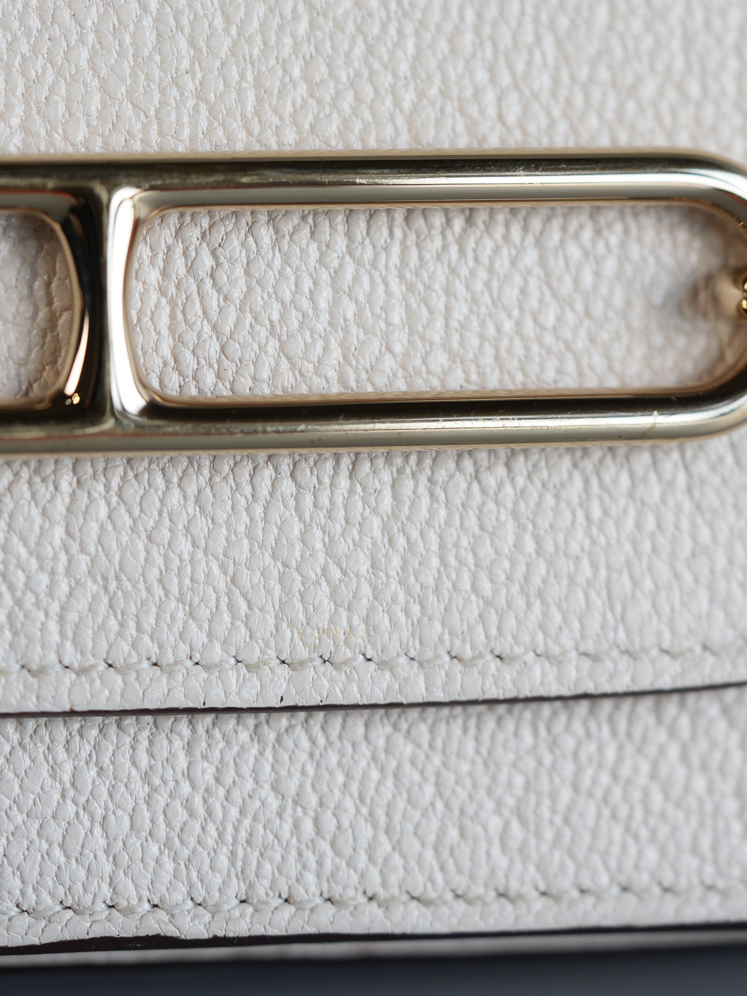 Roulis Slim Compact in Nata Chevre Mysore Leather Stamp B (2023) | Purse Maison Luxury Bags Shop