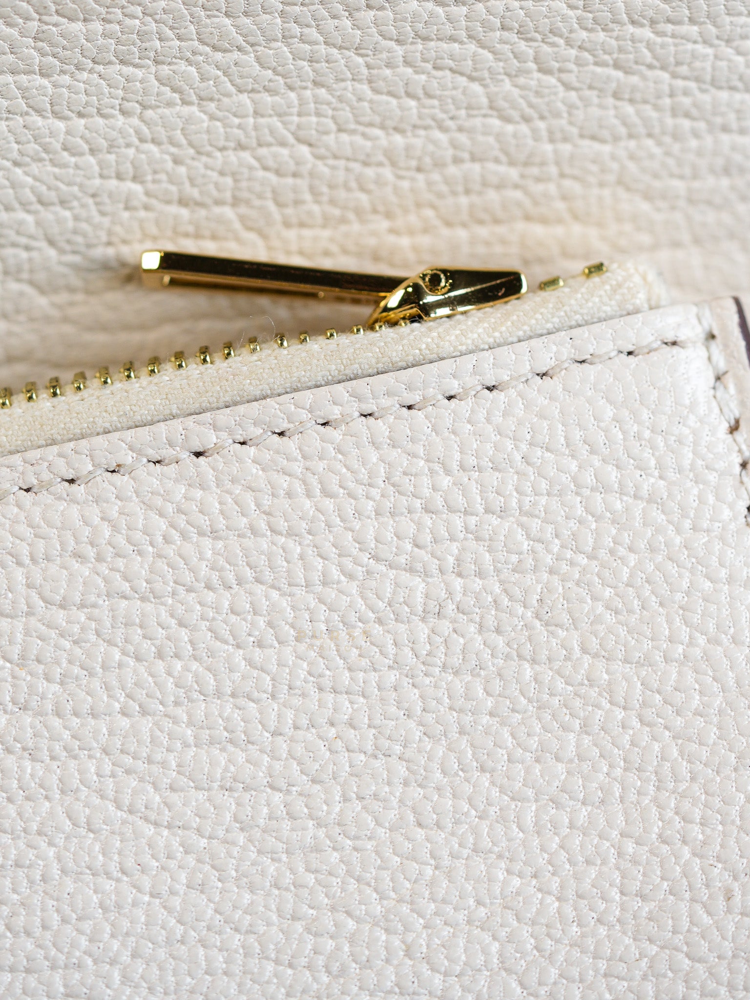 Roulis Slim Compact in Nata Chevre Mysore Leather Stamp B (2023) | Purse Maison Luxury Bags Shop