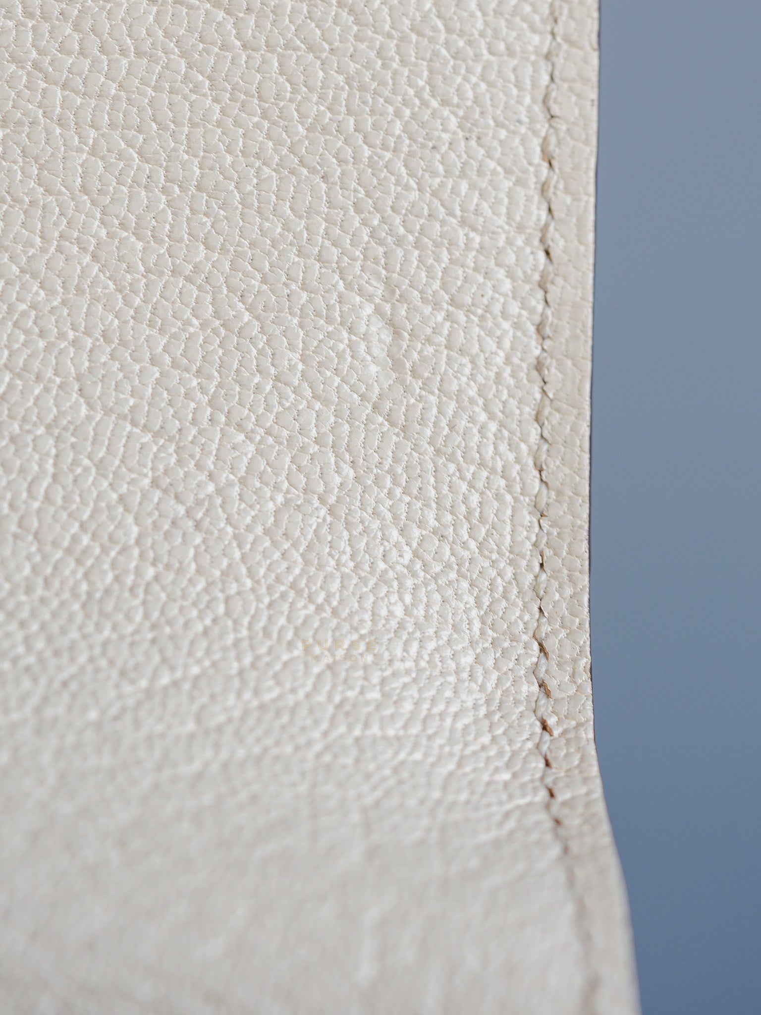 Roulis Slim Compact in Nata Chevre Mysore Leather Stamp B (2023) | Purse Maison Luxury Bags Shop