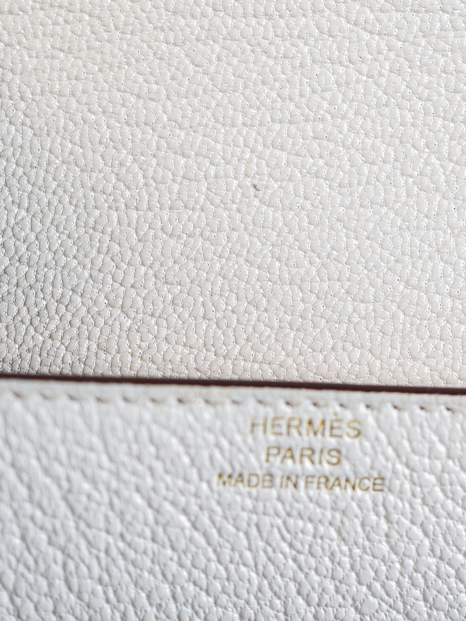 Roulis Slim Compact in Nata Chevre Mysore Leather Stamp B (2023) | Purse Maison Luxury Bags Shop