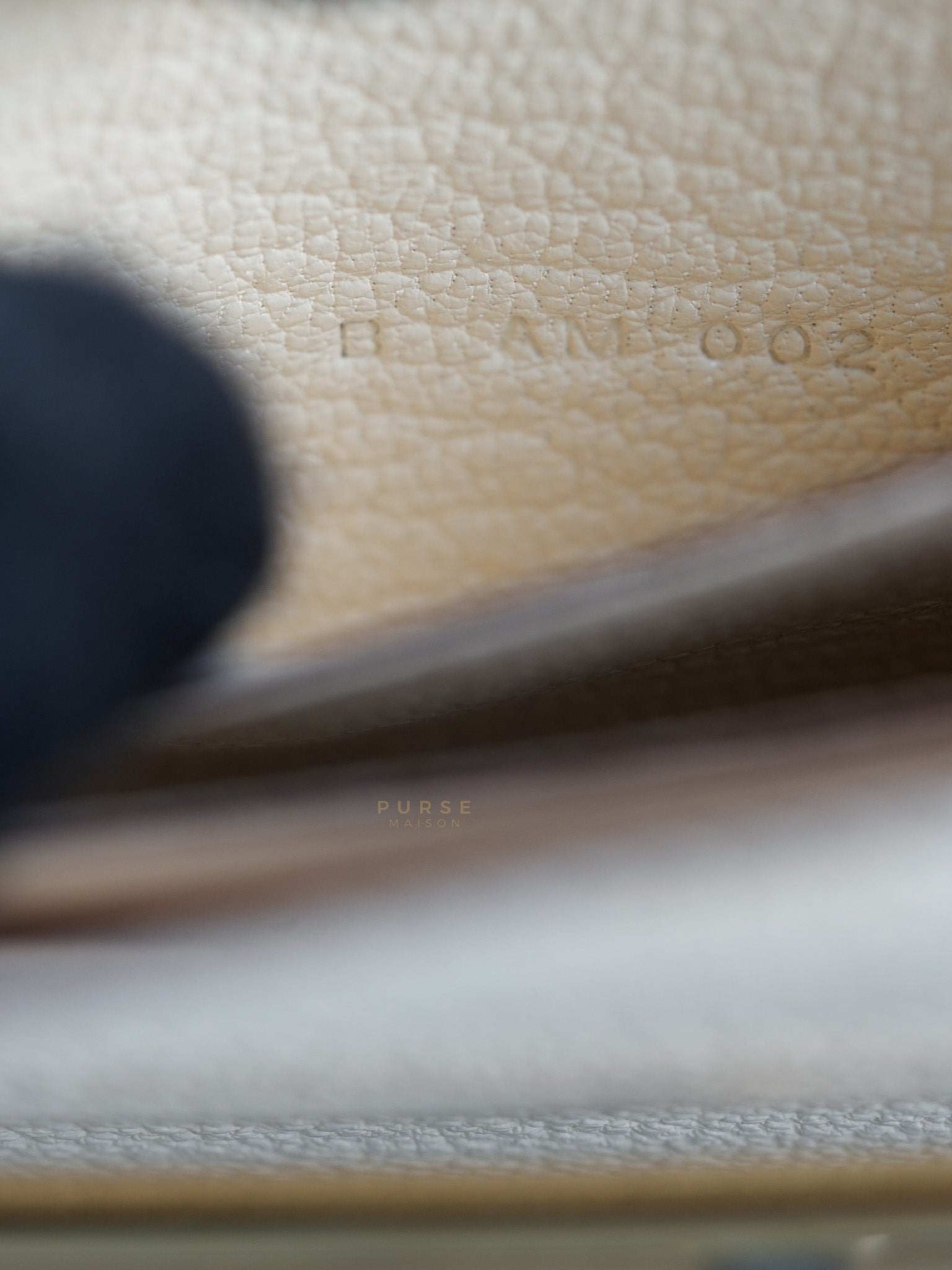 Roulis Slim Compact in Nata Chevre Mysore Leather Stamp B (2023) | Purse Maison Luxury Bags Shop