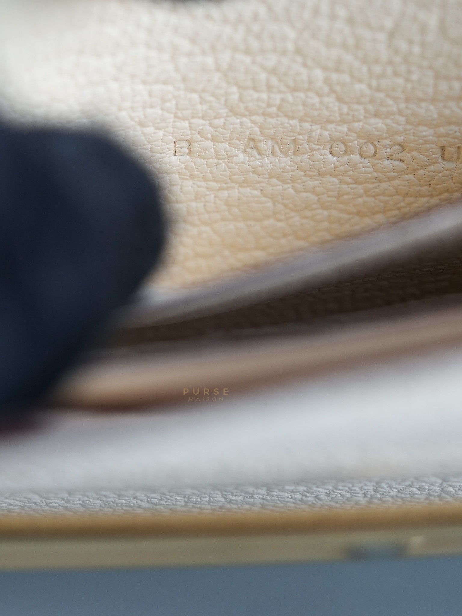 Roulis Slim Compact in Nata Chevre Mysore Leather Stamp B (2023) | Purse Maison Luxury Bags Shop