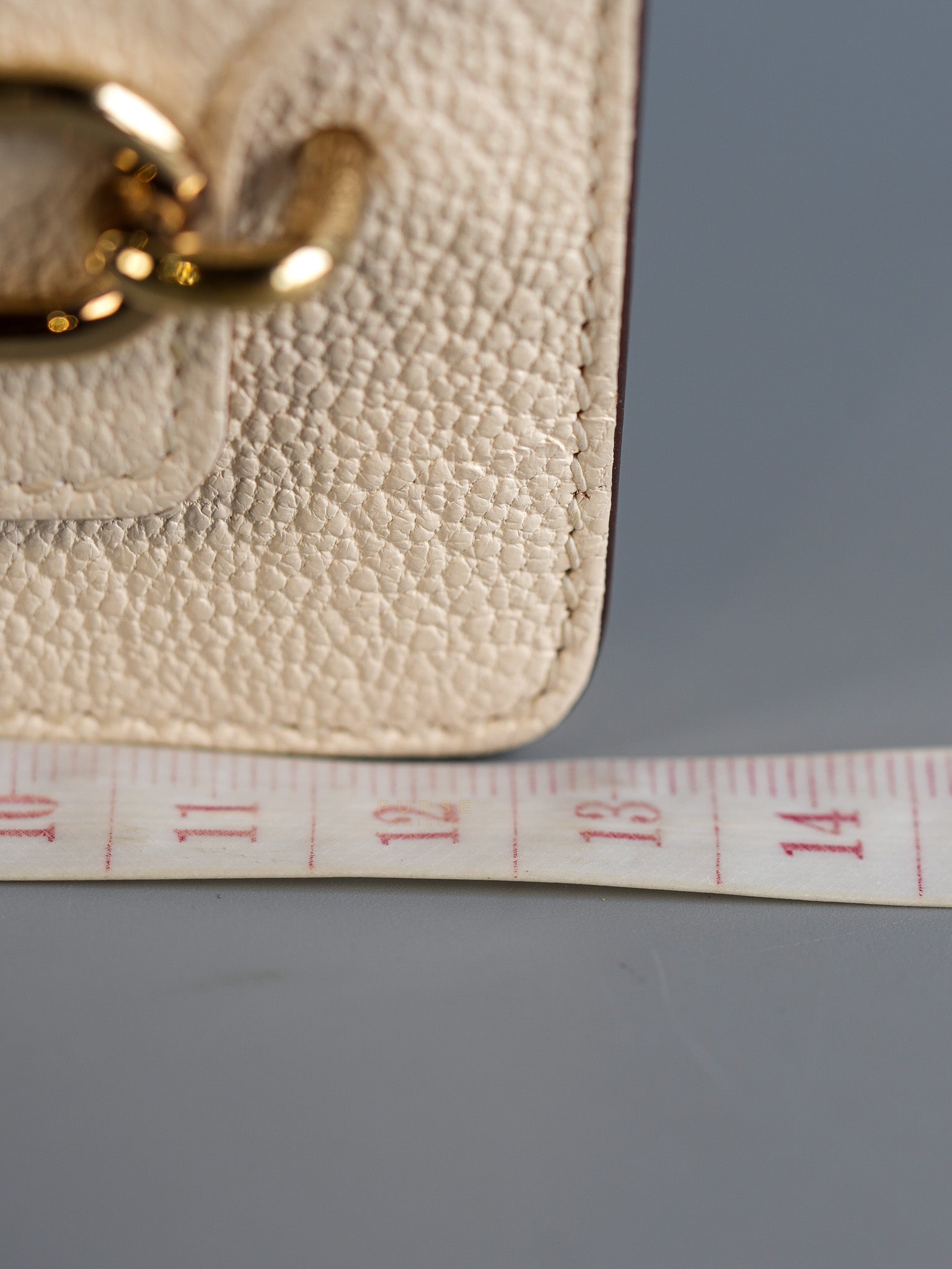 Roulis Slim Compact in Nata Chevre Mysore Leather Stamp B (2023) | Purse Maison Luxury Bags Shop