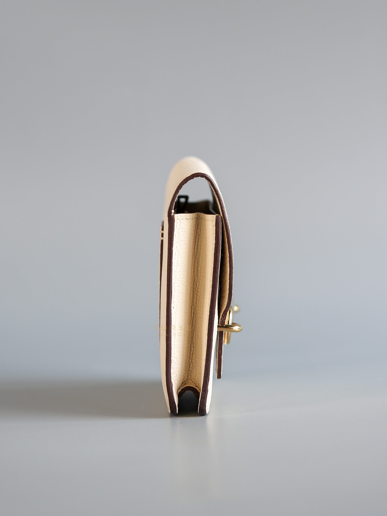 Roulis Slim Compact in Nata Chevre Mysore Leather Stamp B (2023) | Purse Maison Luxury Bags Shop