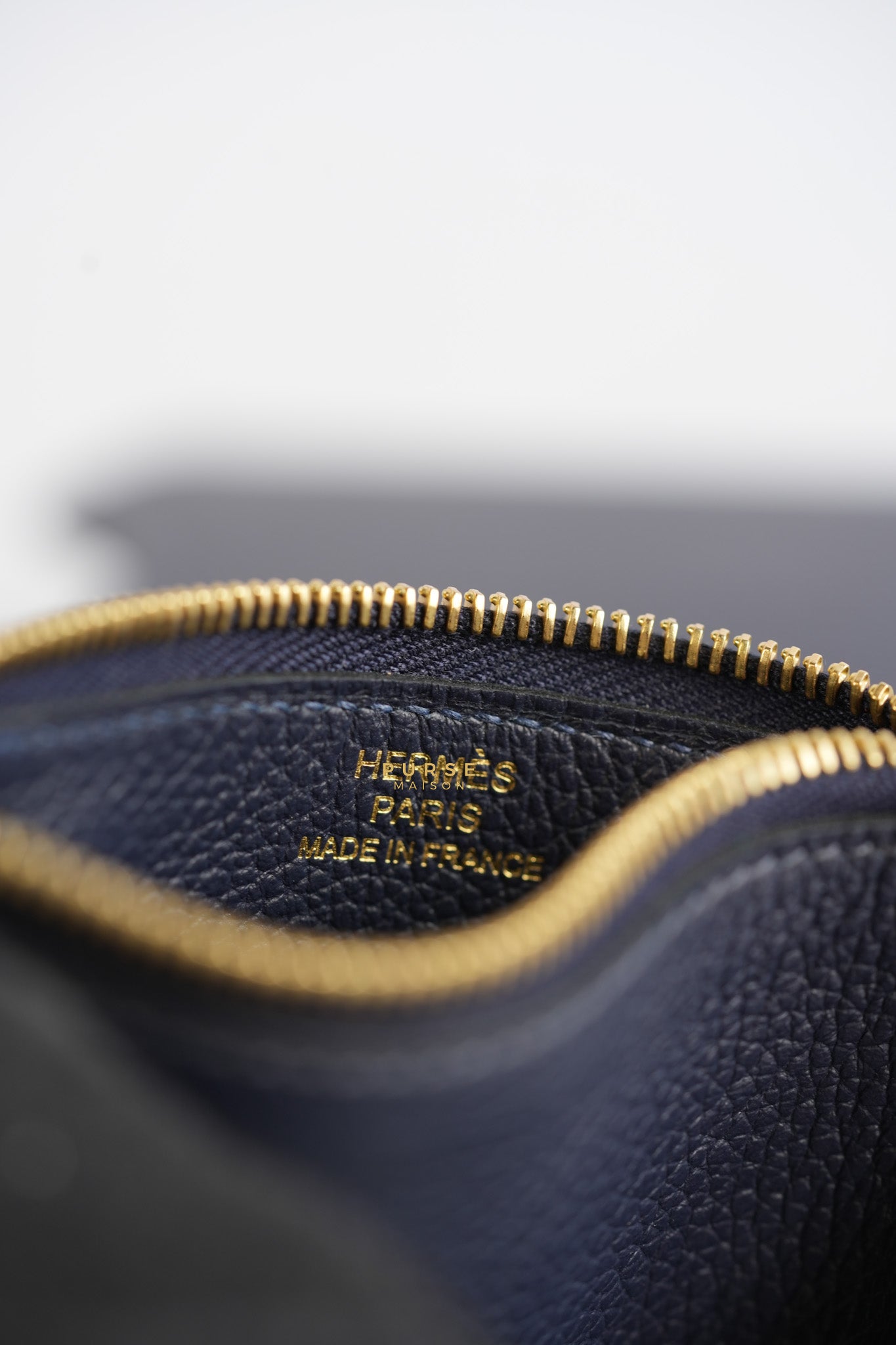 Roulis Slim Wallet Blue Nuit Evercolor Permabrass Hardware Stamp A | Purse Maison Luxury Bags Shop