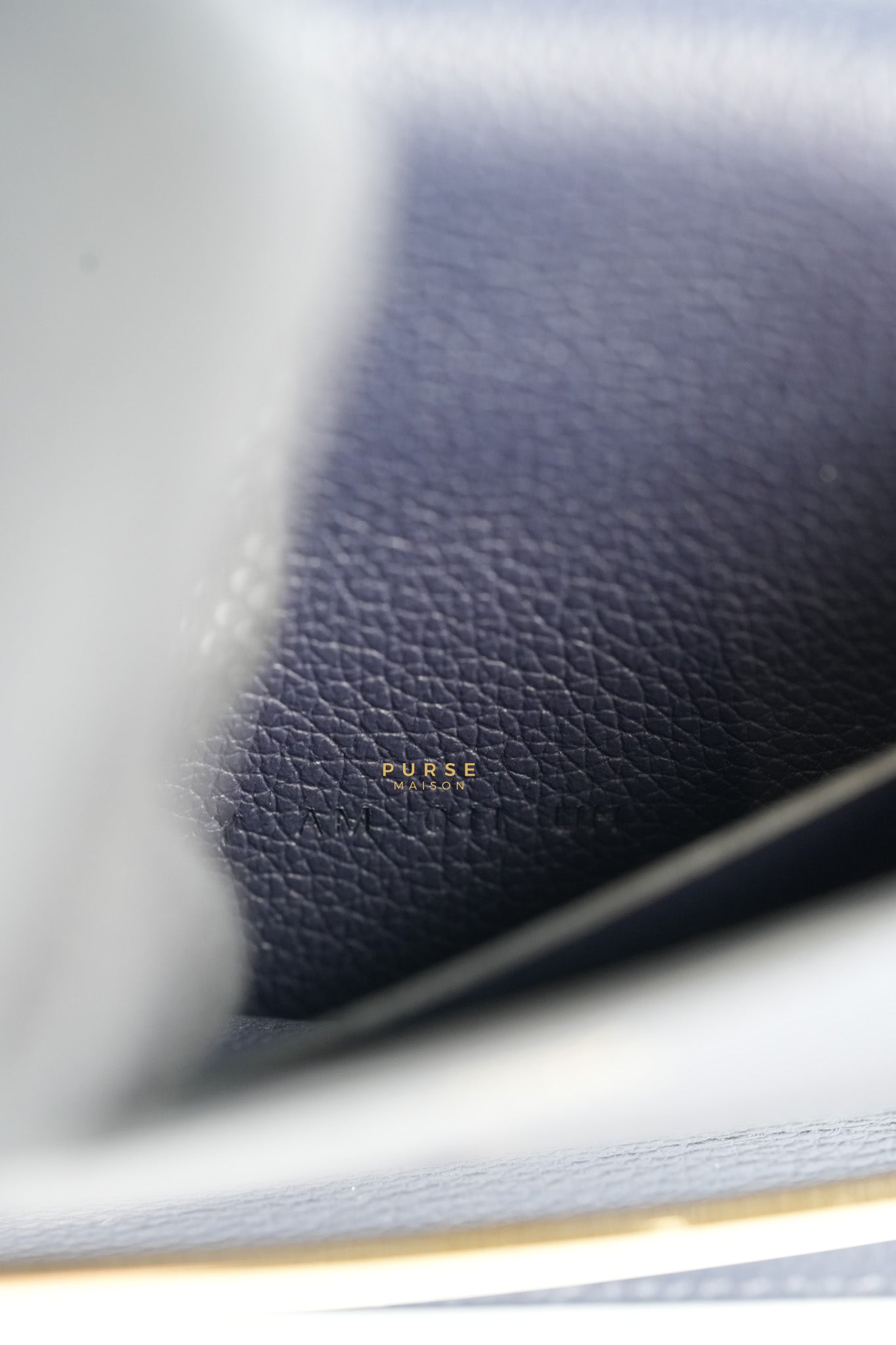 Roulis Slim Wallet Blue Nuit Evercolor Permabrass Hardware Stamp A | Purse Maison Luxury Bags Shop