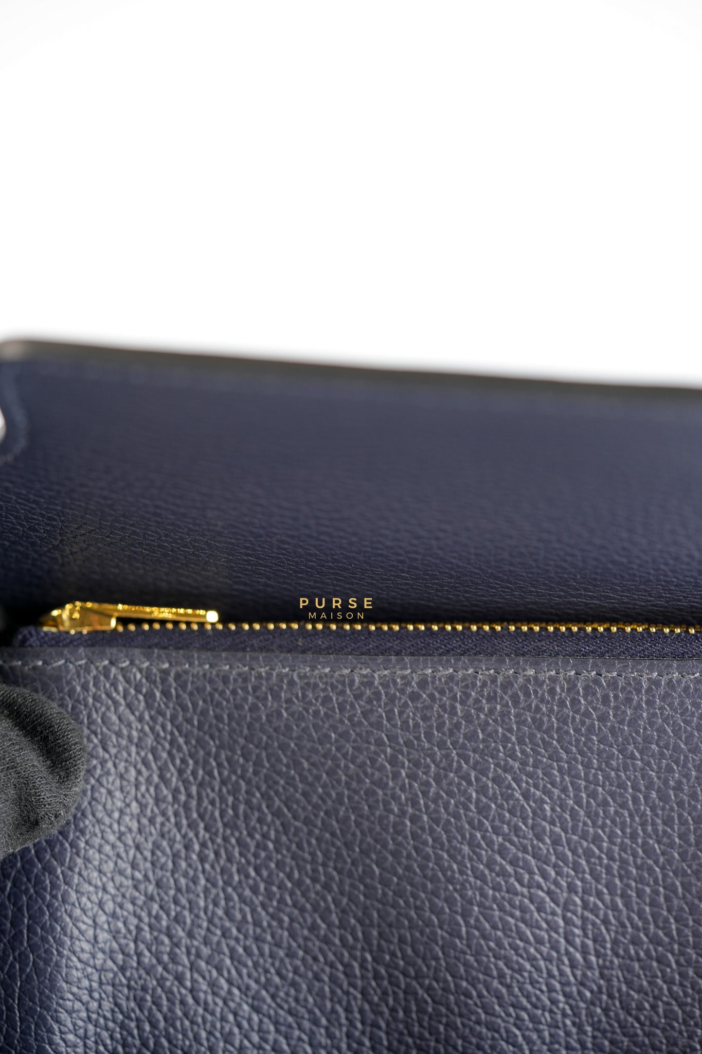 Roulis Slim Wallet Blue Nuit Evercolor Permabrass Hardware Stamp A | Purse Maison Luxury Bags Shop
