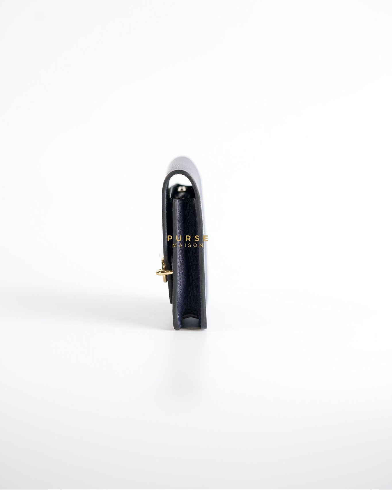 Roulis Slim Wallet Blue Nuit Evercolor Permabrass Hardware Stamp A | Purse Maison Luxury Bags Shop