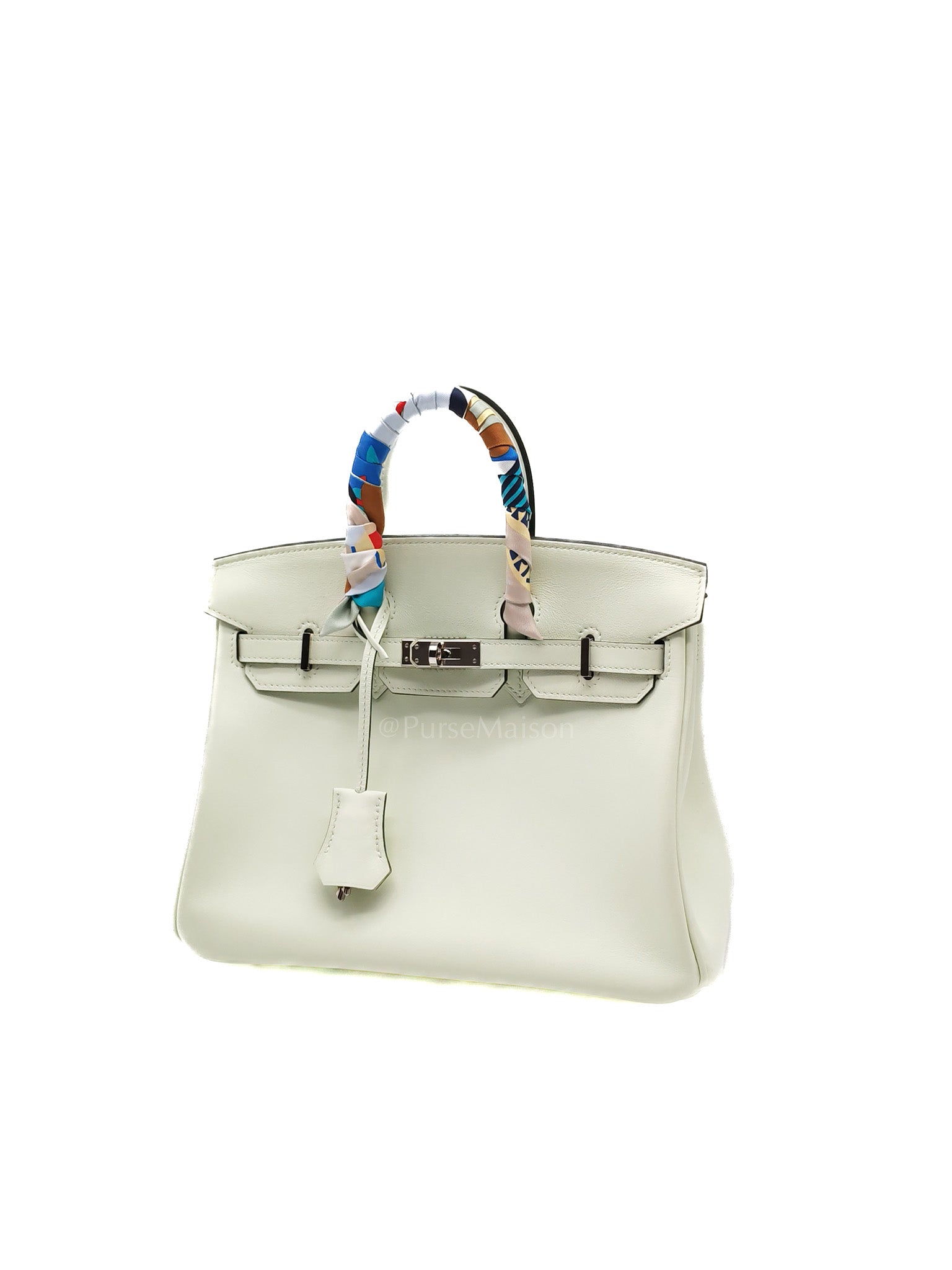 Birkin 25 in Vert Fizz Swift Leather Palladium Hardware Stamp U(2022)
