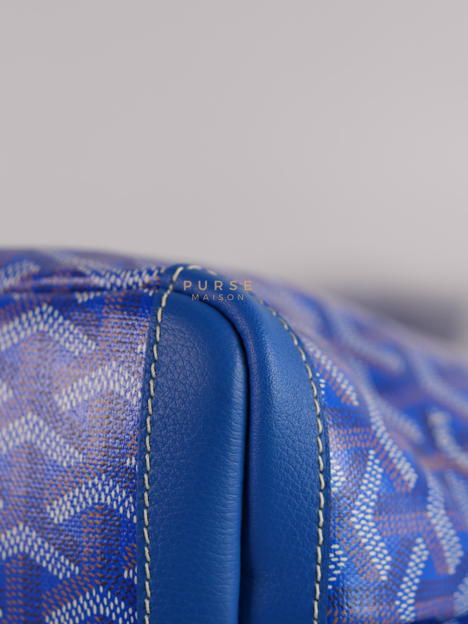 Sac Artois PM Tote Bag in Blue Goyardine Canvas | Purse Maison Luxury Bags Shop